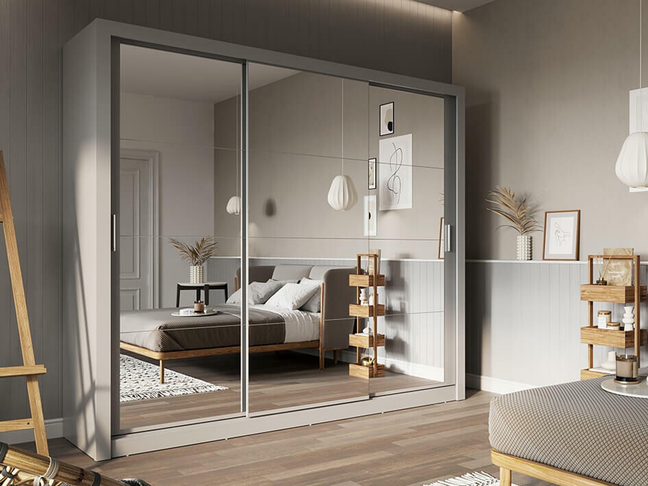 Vaatekaappi Cirdelu 102 (Harmaa)