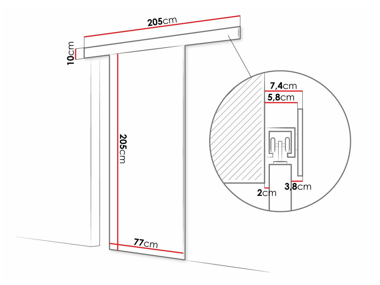 Liukuovi Closico Fundus II (Musta)