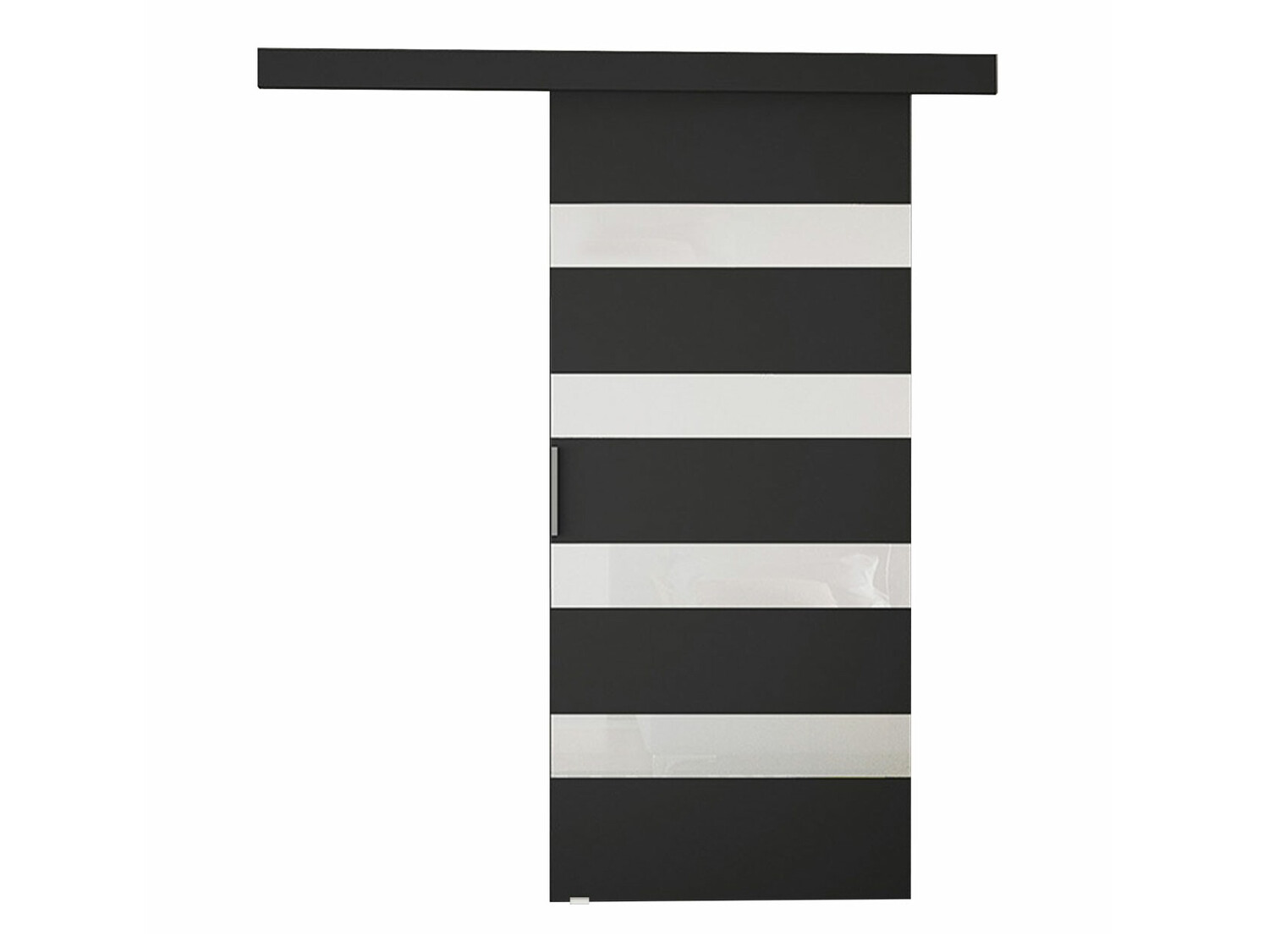 Liukuovi Closico Fundus V (Musta + Valkoinen)