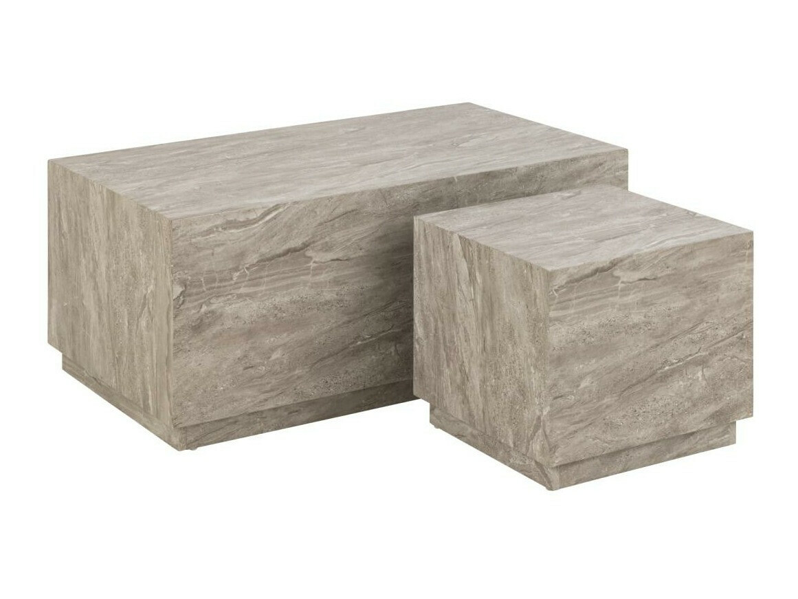 Sohvapöytäsetti Norsica 894 (Harmaa marmori)