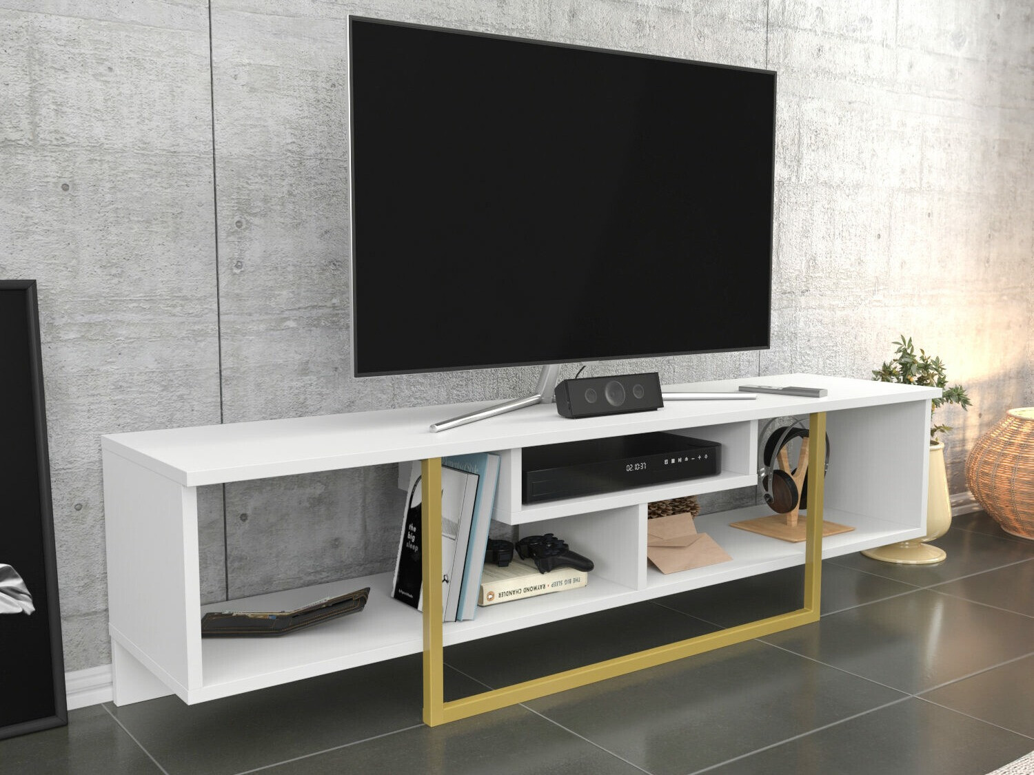 TV-taso Kailua 245 (Valkoinen + Kultainen)