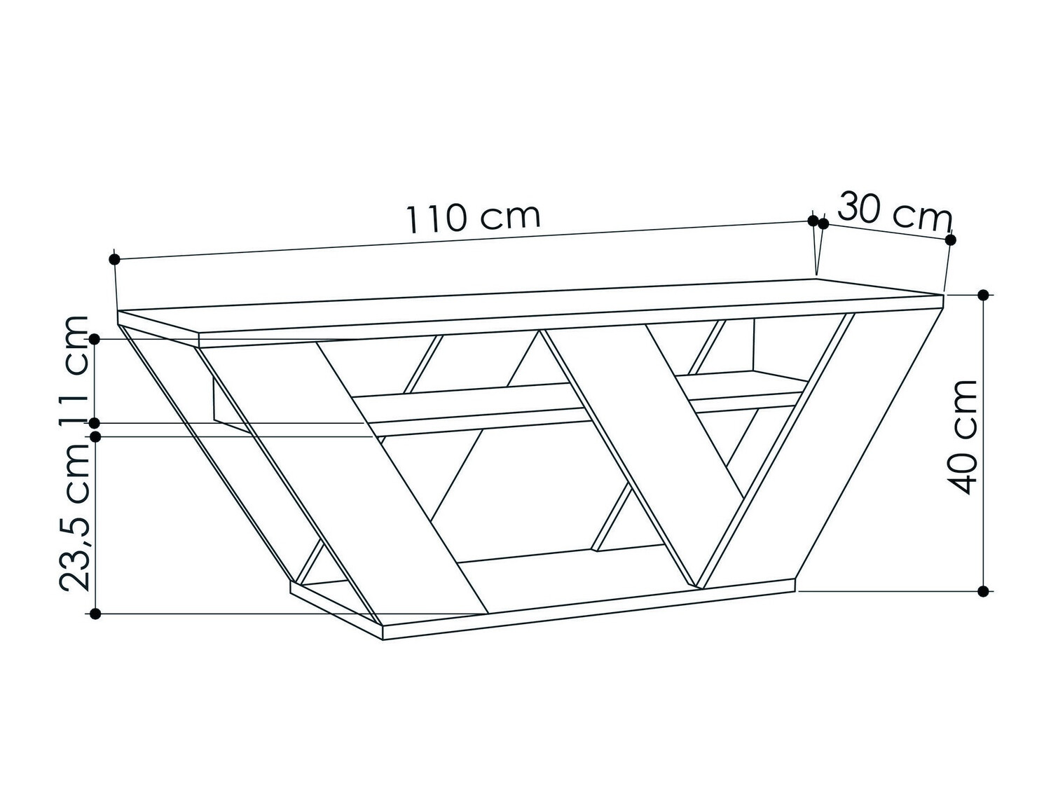 TV-taso Kailua 457 (Vaaleanruskea)