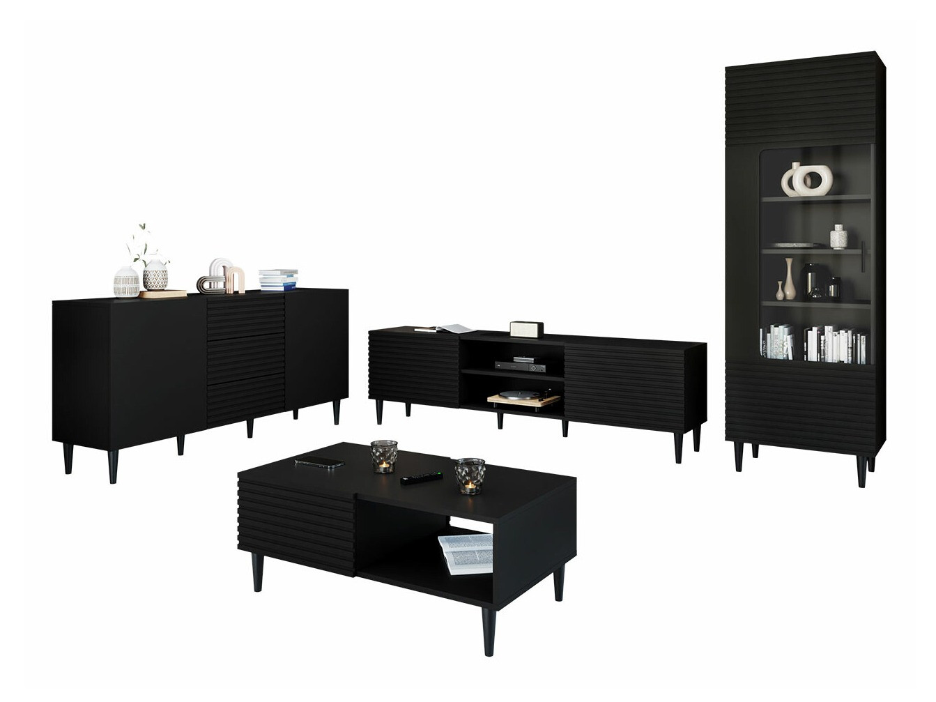 Olohuonesetti Comfivo Mavmono 108 (Musta)