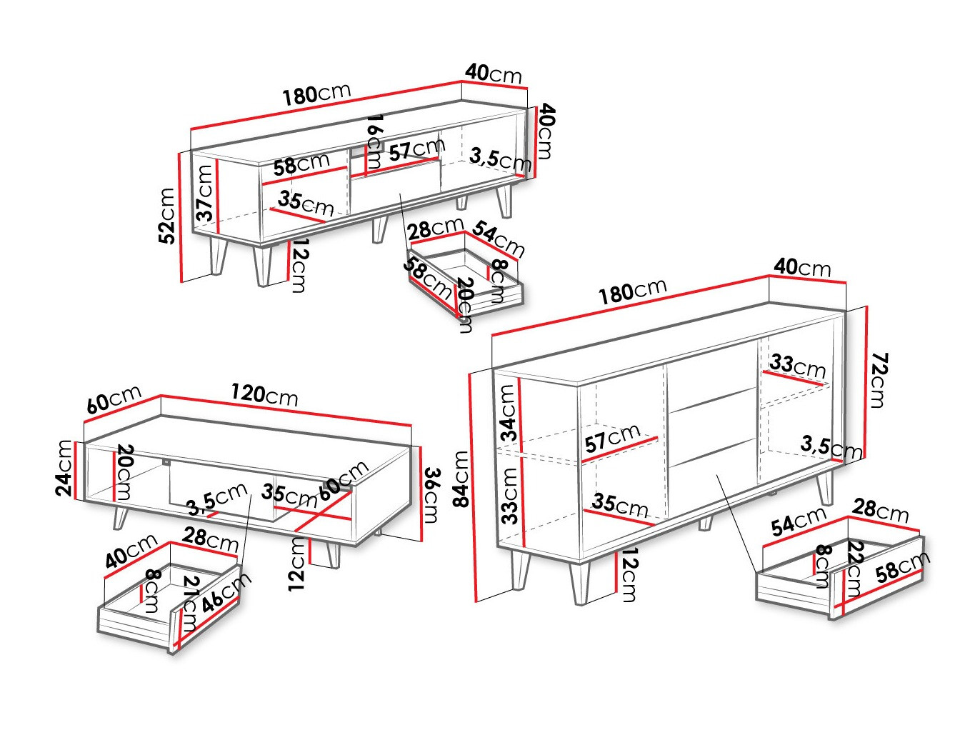 Olohuonesetti Comfivo Romtori
