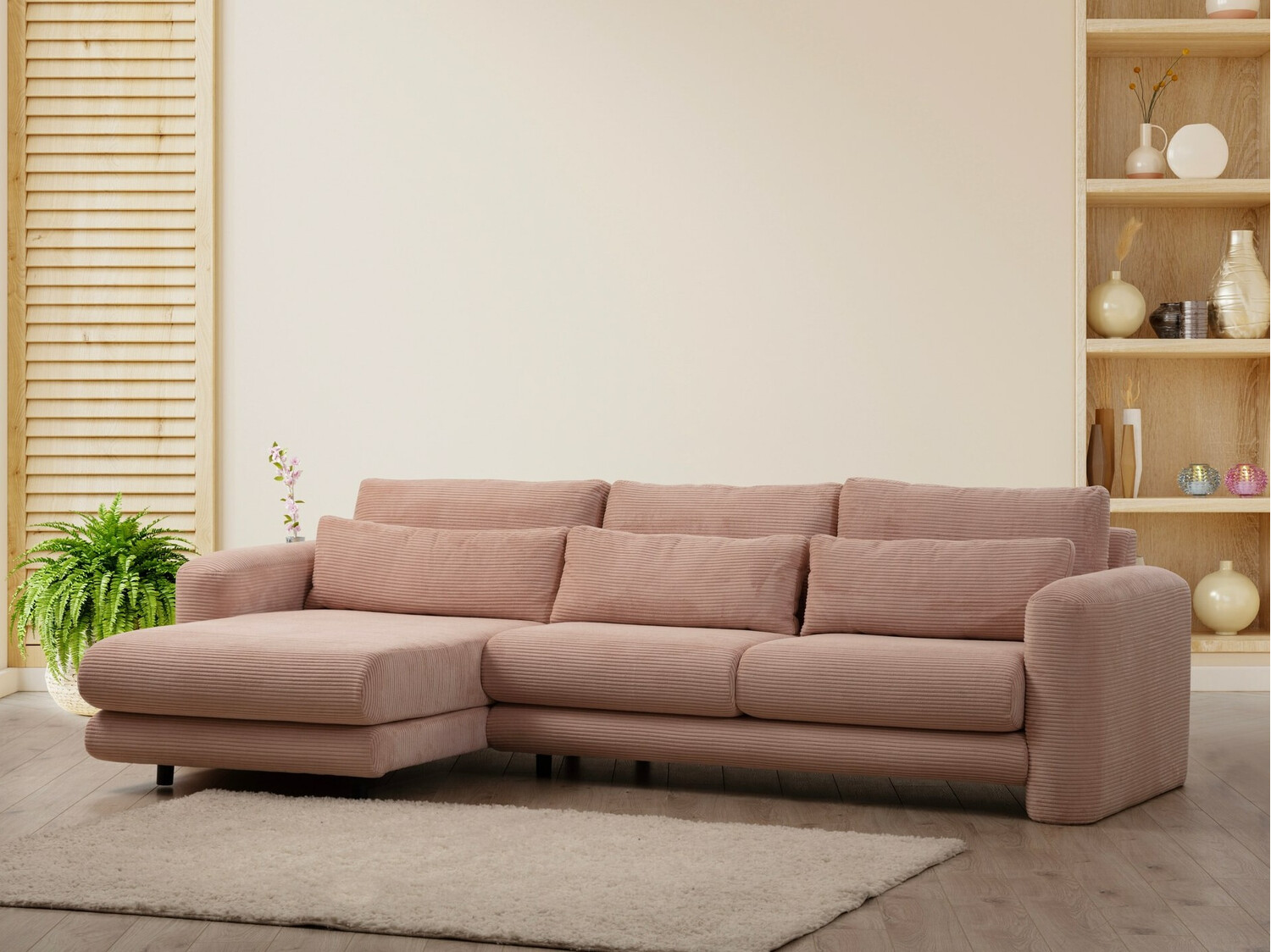 Kulmasohva Altadena 333 (Samean vaaleanpunainen)