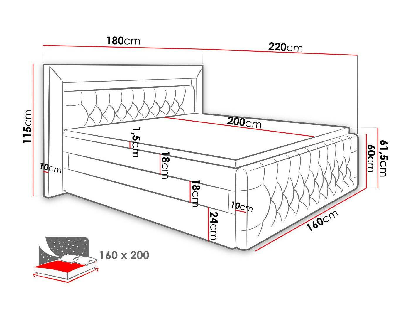 Jenkkisänky Aura IV