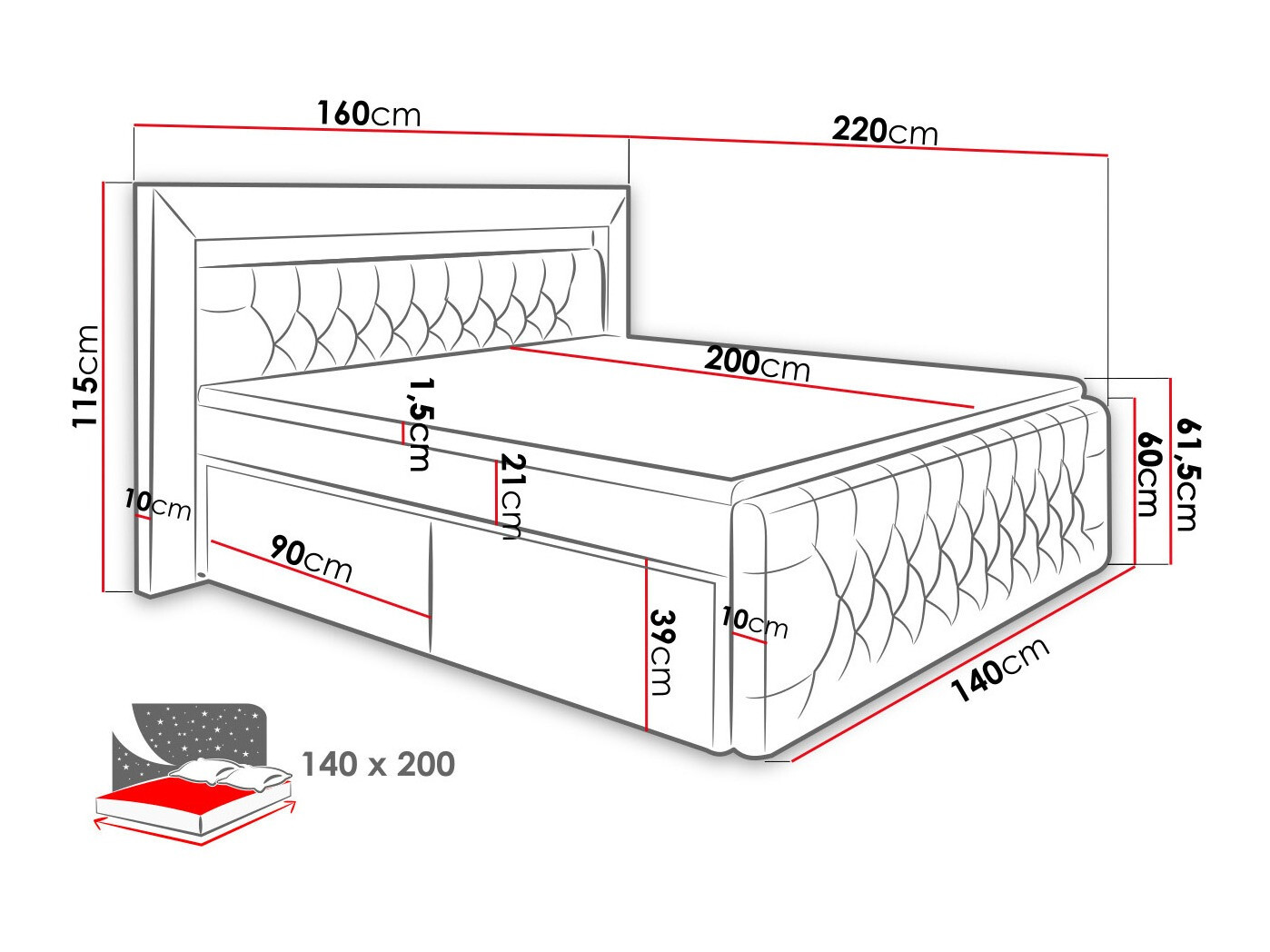 Jenkkisänky Nashville 131