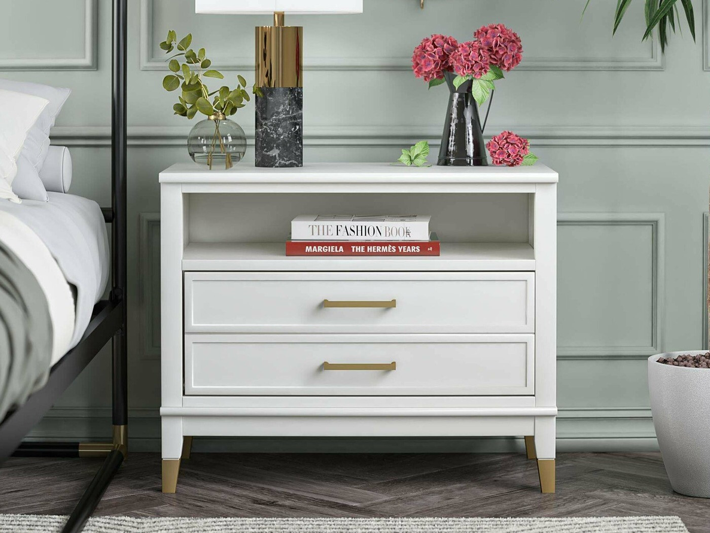 Yöpöytä CosmoLiving by Cosmopolitan Belromu 107 (Valkoinen)