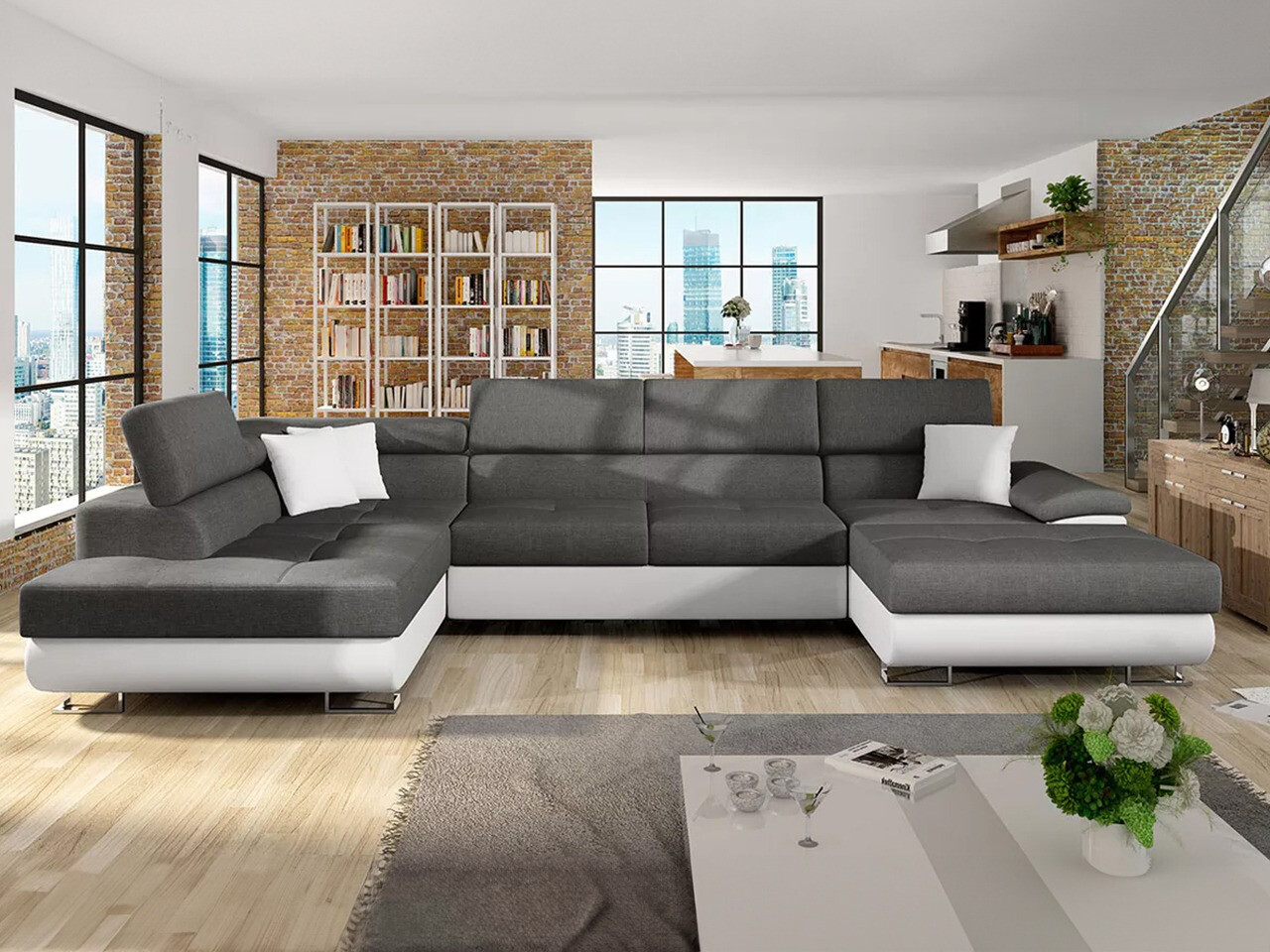 Kulmasohva Comfivo Ruta IV (Soft 017 + Lux 06 + Soft 017)