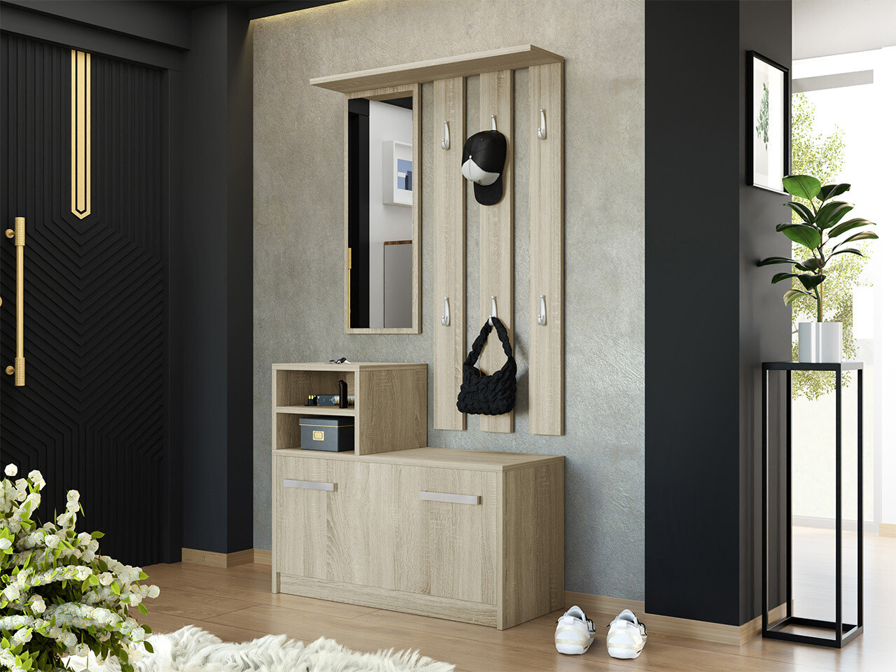 Eteissetti Mandeville 100 (Sonoma-tammi)