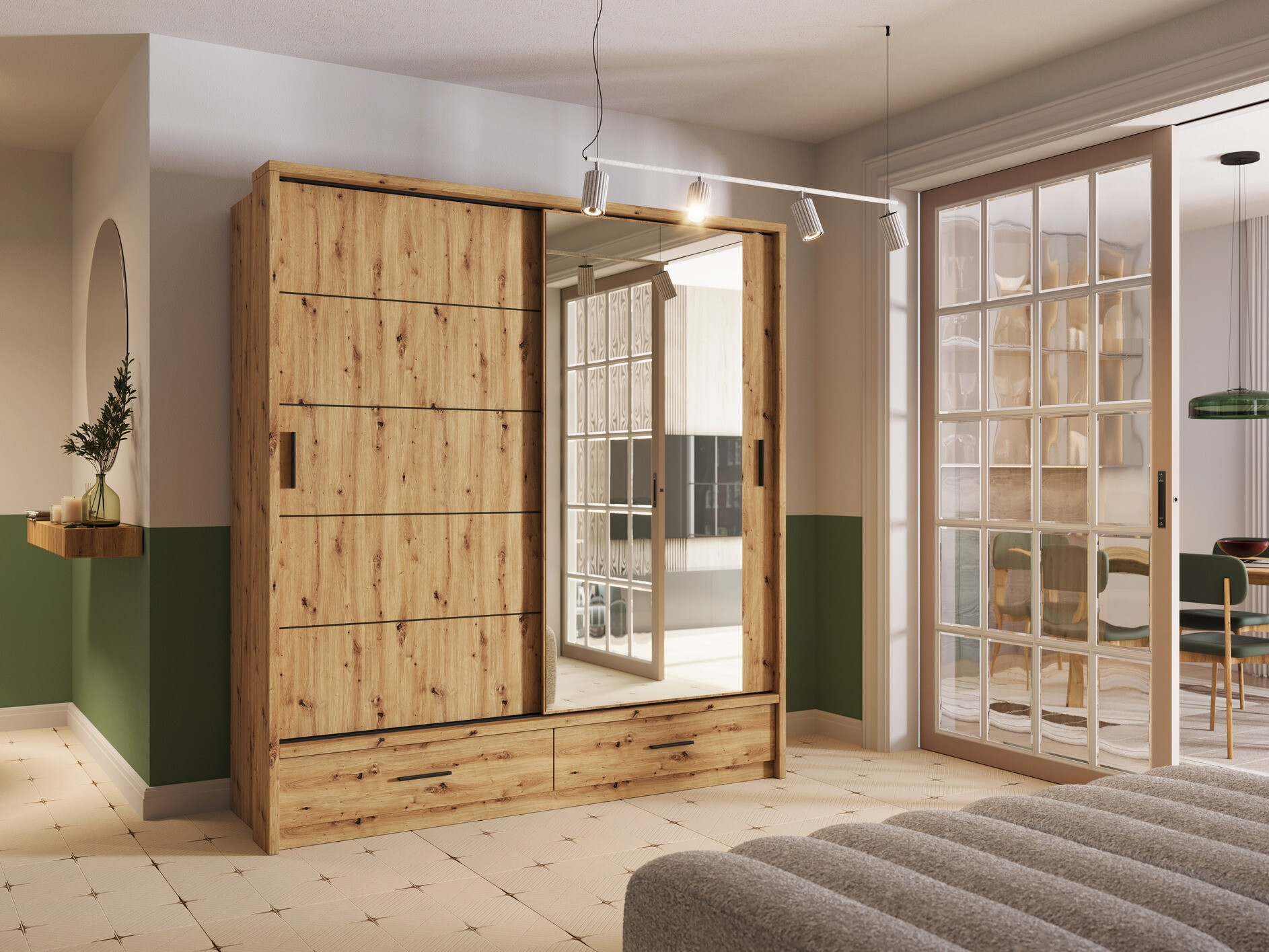 Vaatekaappi Fresno 104 (Artisaanitammi)