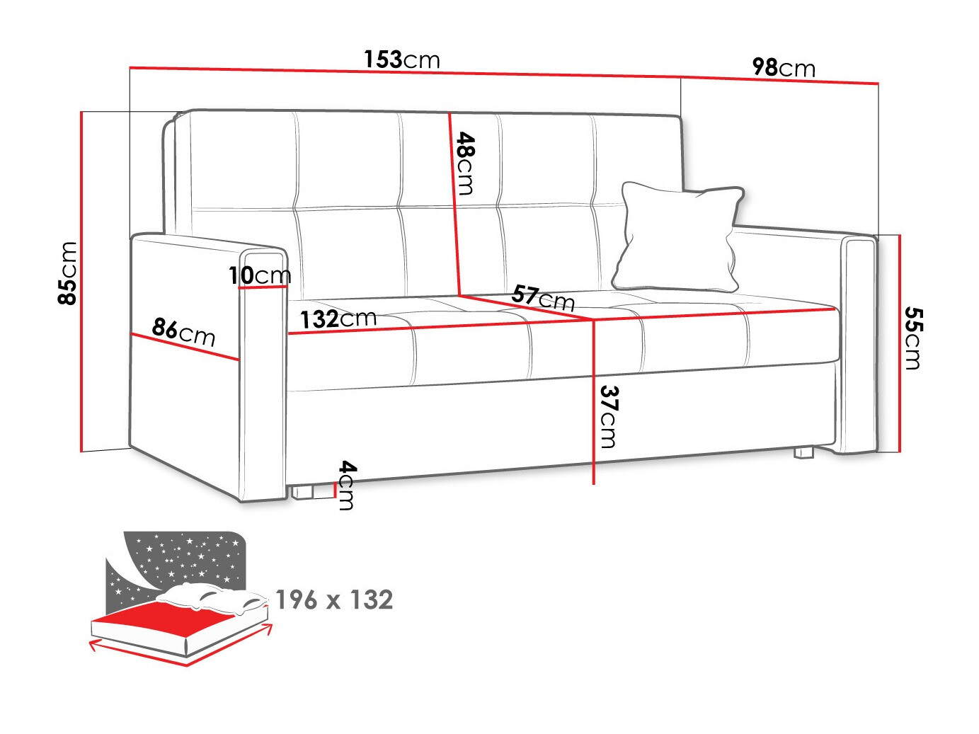 Vuodesohva Nuvora III (Spirit 11)