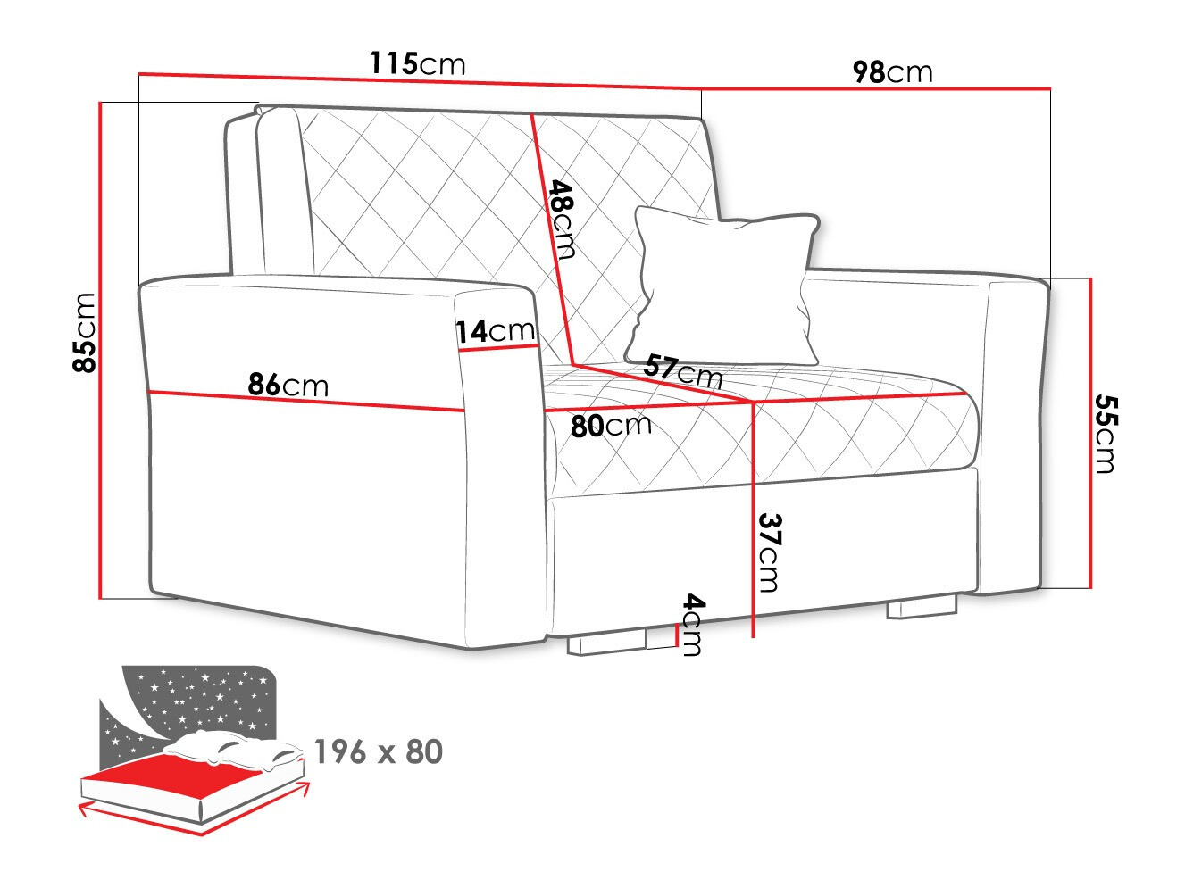 Nojatuoli Clarona I (Zanzibar 190)