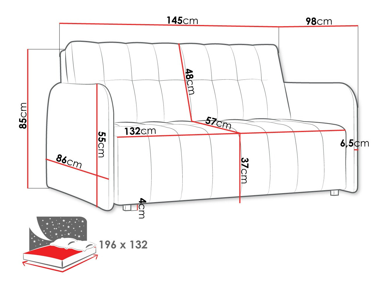 Vuodesohva Aquarin III (Paros 3)