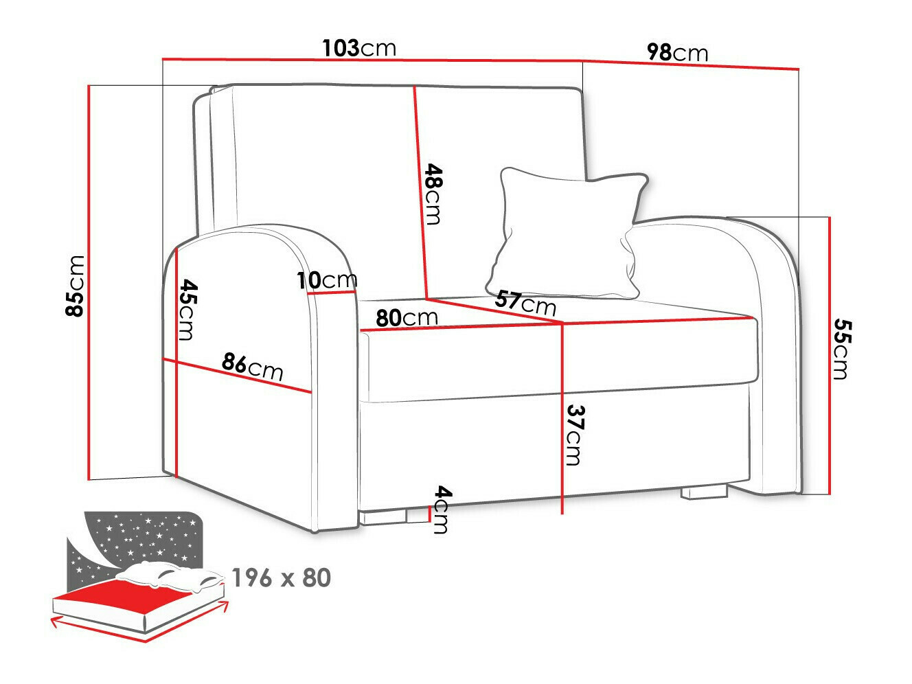 Nojatuoli Galona I (Mono 244 + Sorriso 4)
