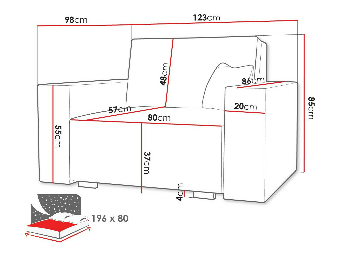 Nojatuoli Serora I (Neve 34)