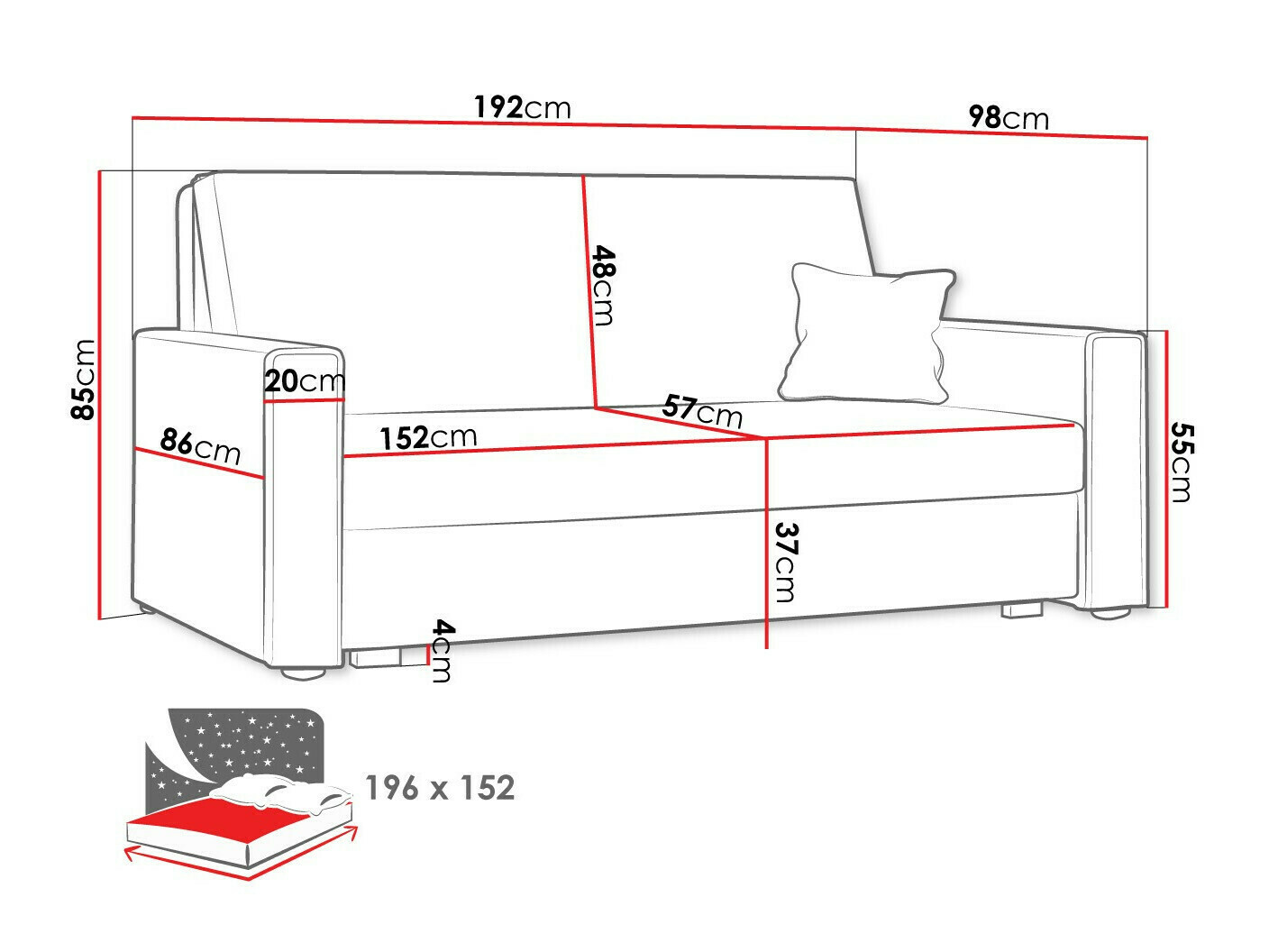 Vuodesohva Clarlen IV (Poso 100)