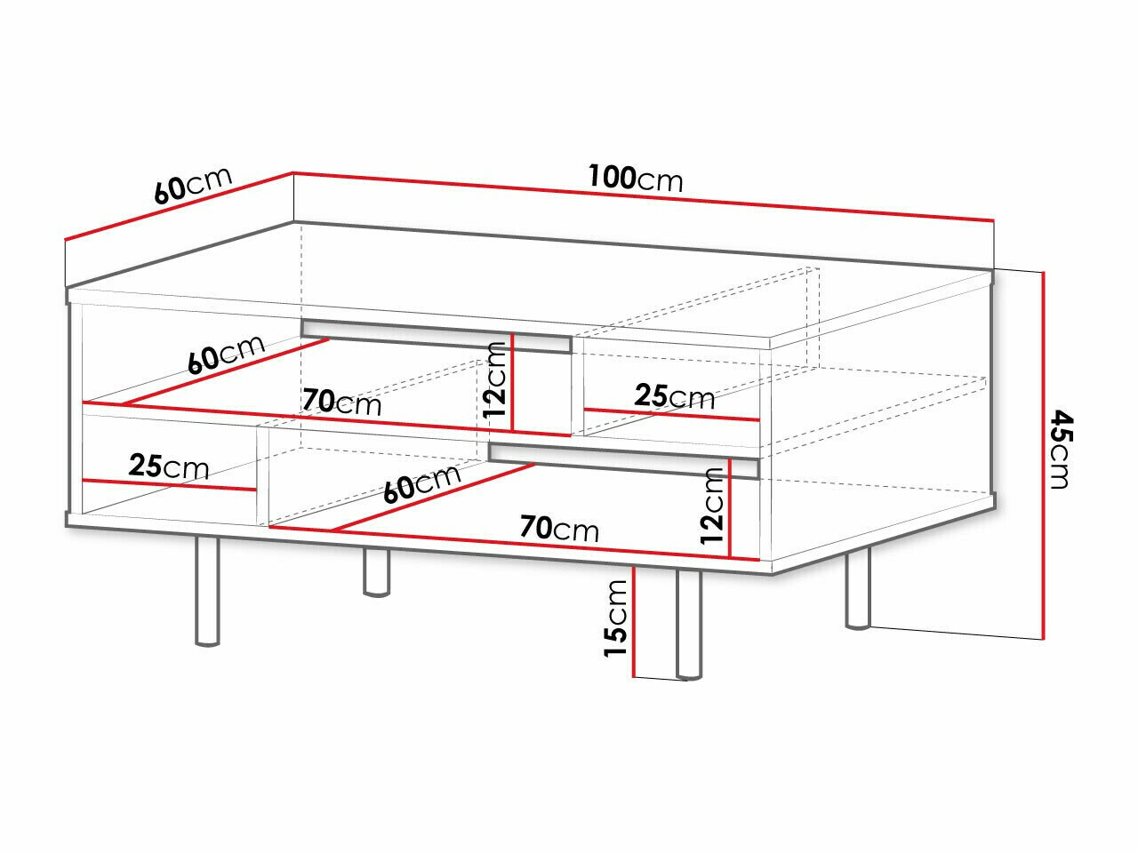 Sohvapöytä Decus (Kashmir)