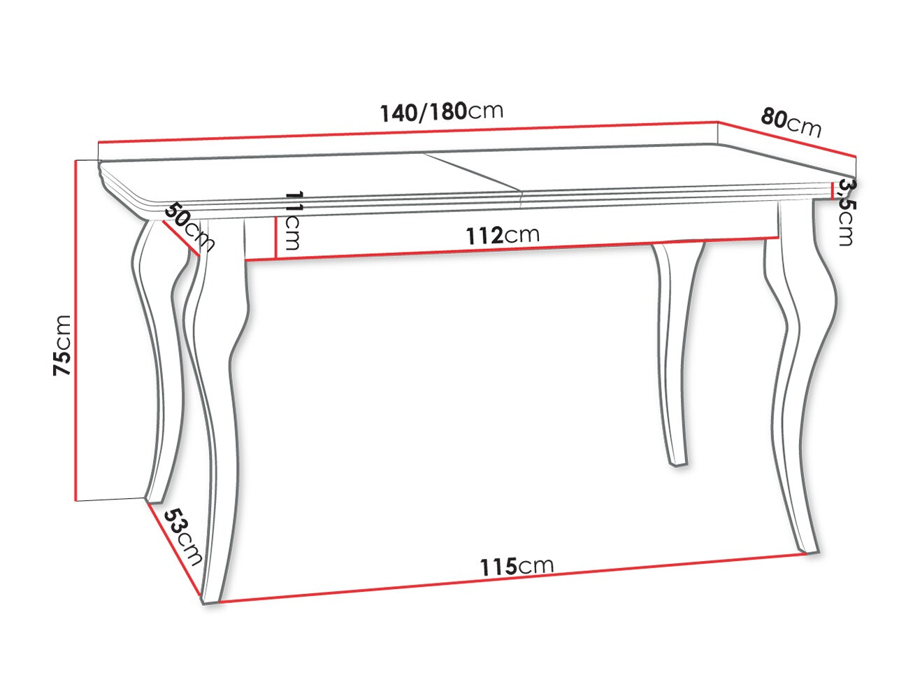Pöytä Comfivo Gallina I