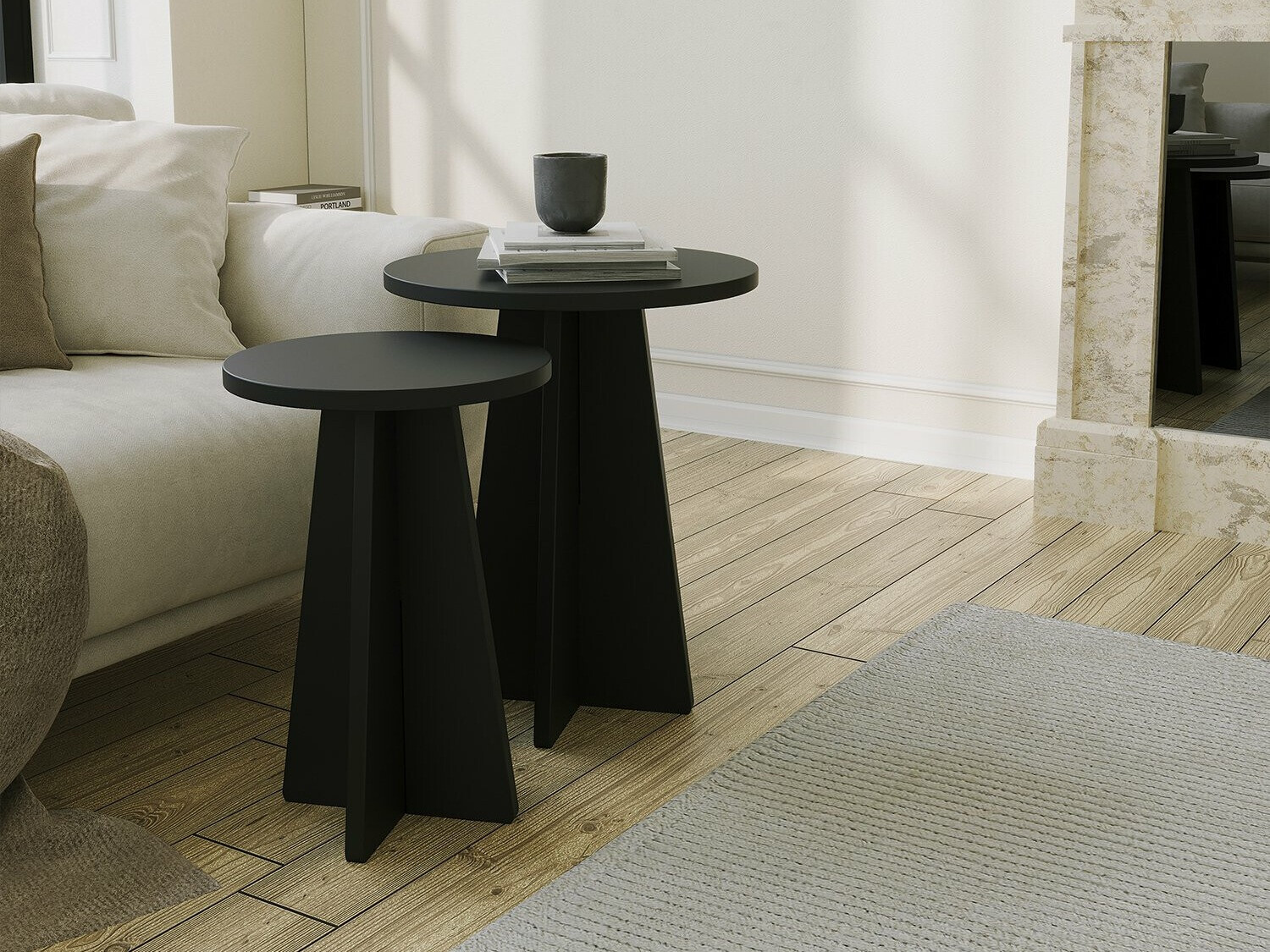 Sivupöytäsetti Kailua 1858 (Musta)