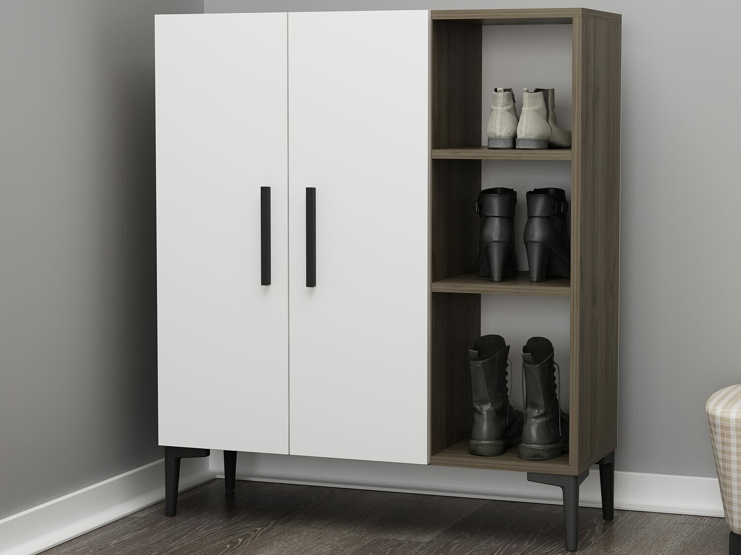 Kenkähylly Kailua 1941 (Valkoinen + Pähkinä)