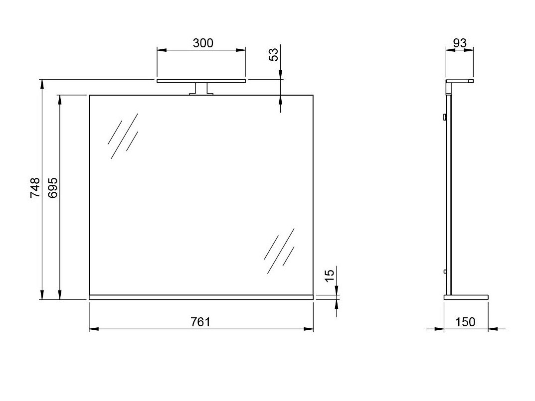 Kylpyhuonesetti Ventei 105 (Valkoinen + Navarra tammi)