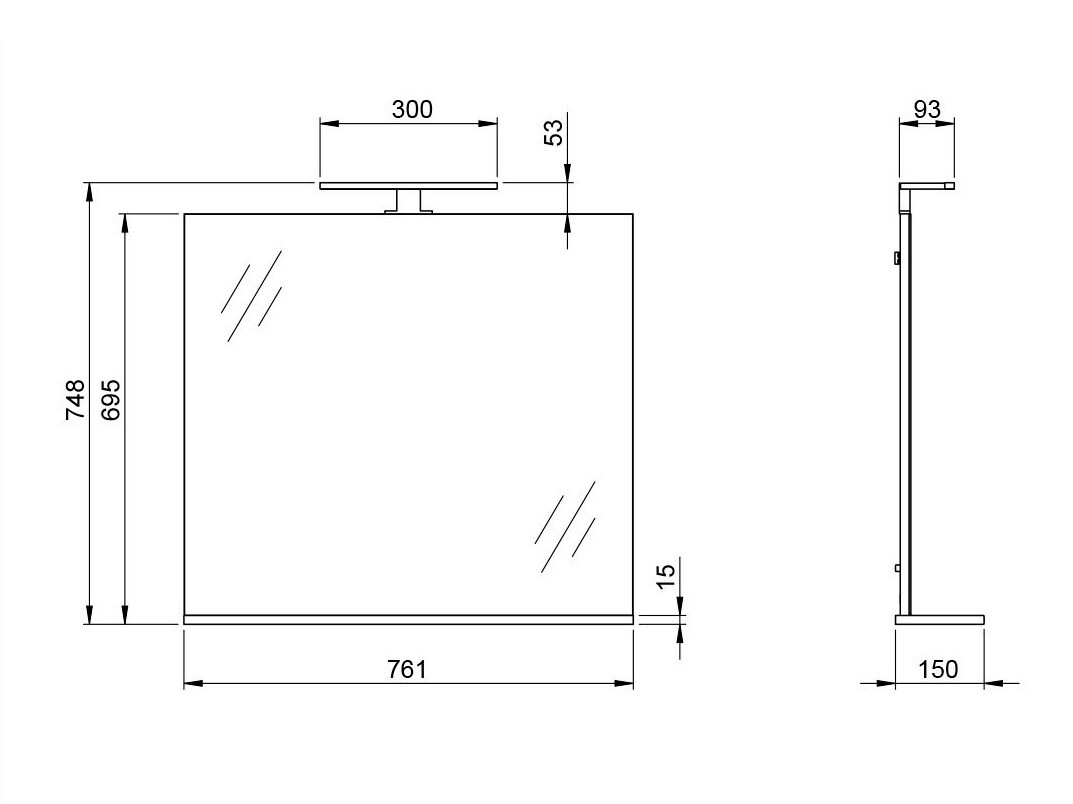 Kylpyhuonesetti Ventei 107 (Valkoinen + Navarra tammi)