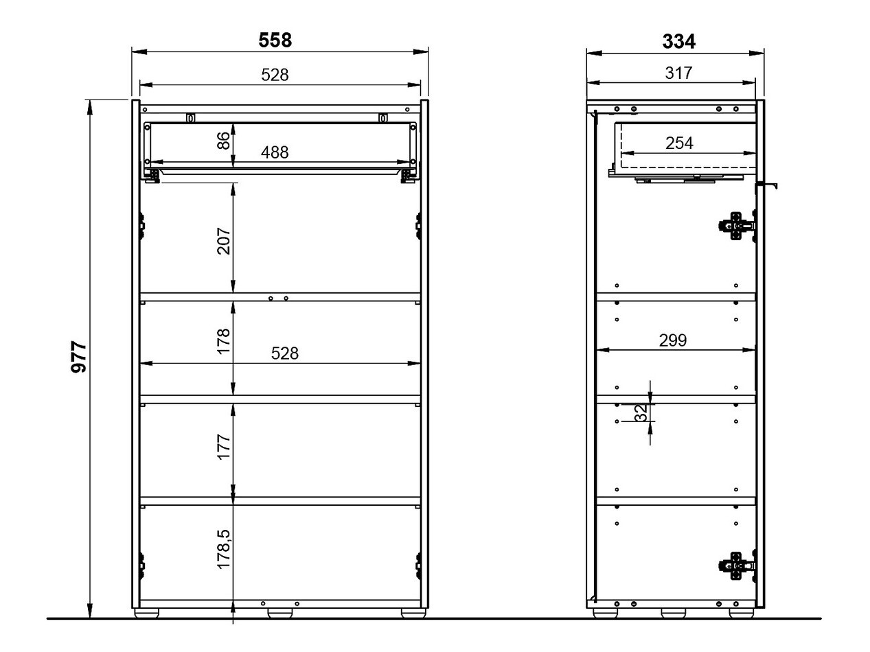 Kylpyhuonesetti Ventei 107 (Valkoinen + Navarra tammi)