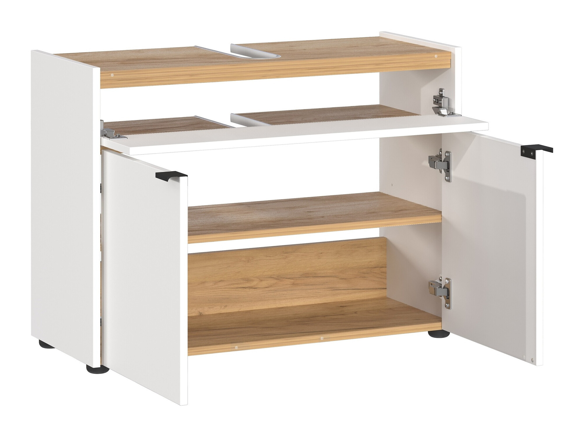 Kylpyhuonesetti Ventei 108 (Valkoinen + Navarra tammi)