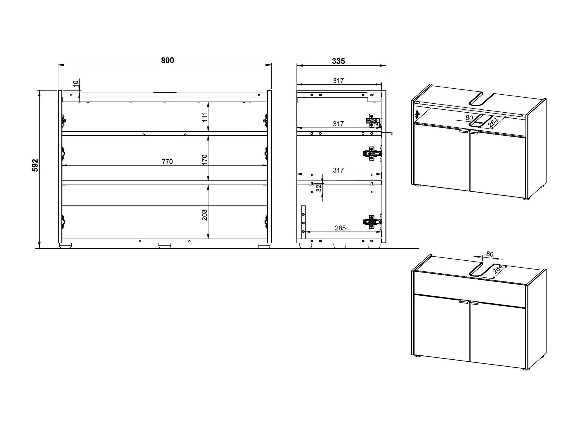 Kylpyhuonesetti Ventei 108 (Valkoinen + Navarra tammi)