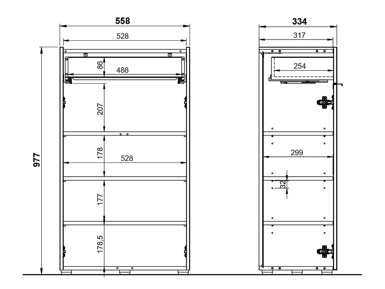 Kylpyhuonesetti Ventei 108 (Valkoinen + Navarra tammi)