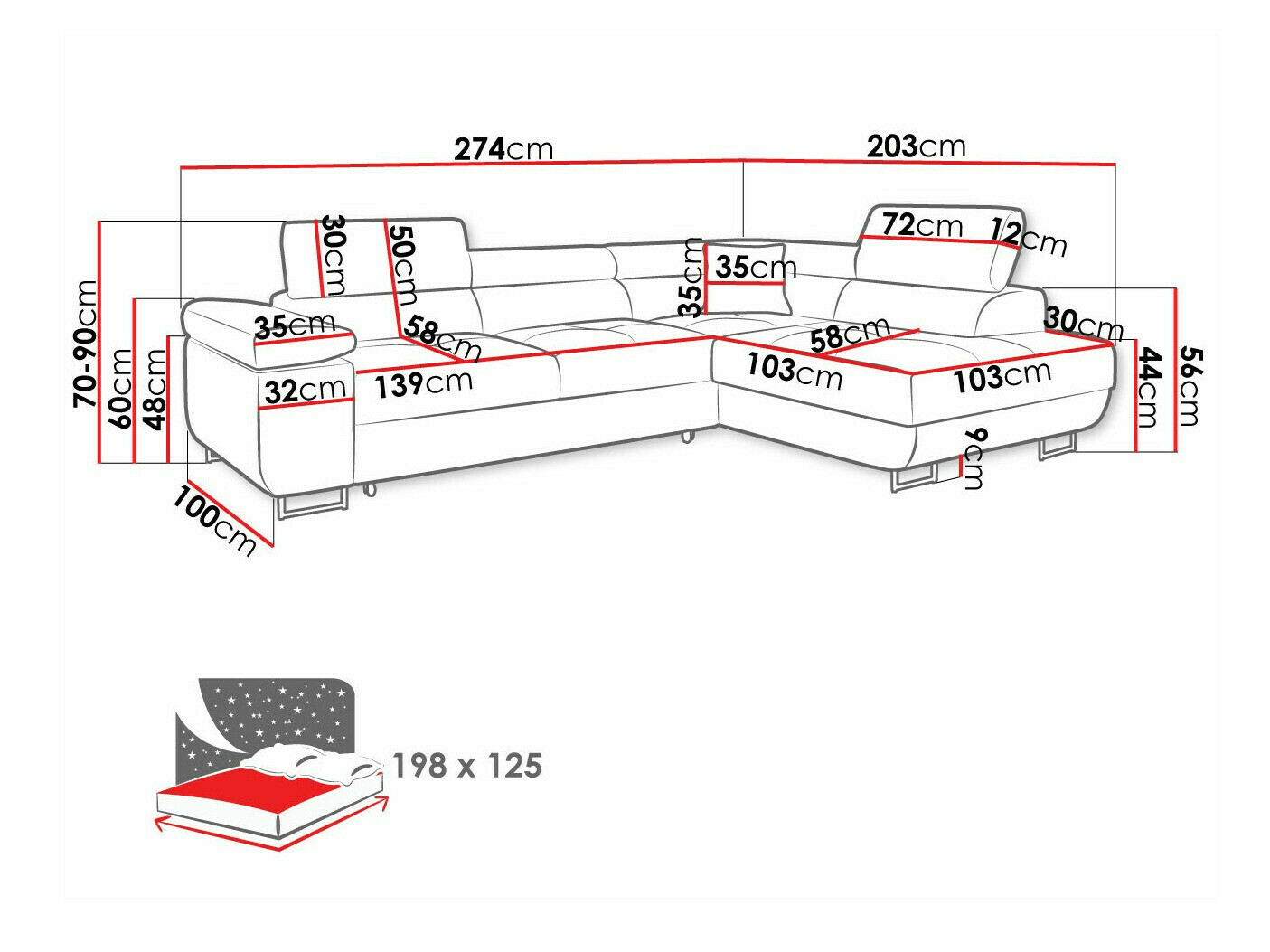 Kulmasohva Comfivo Vinetum I (Venus Velvet 2927)