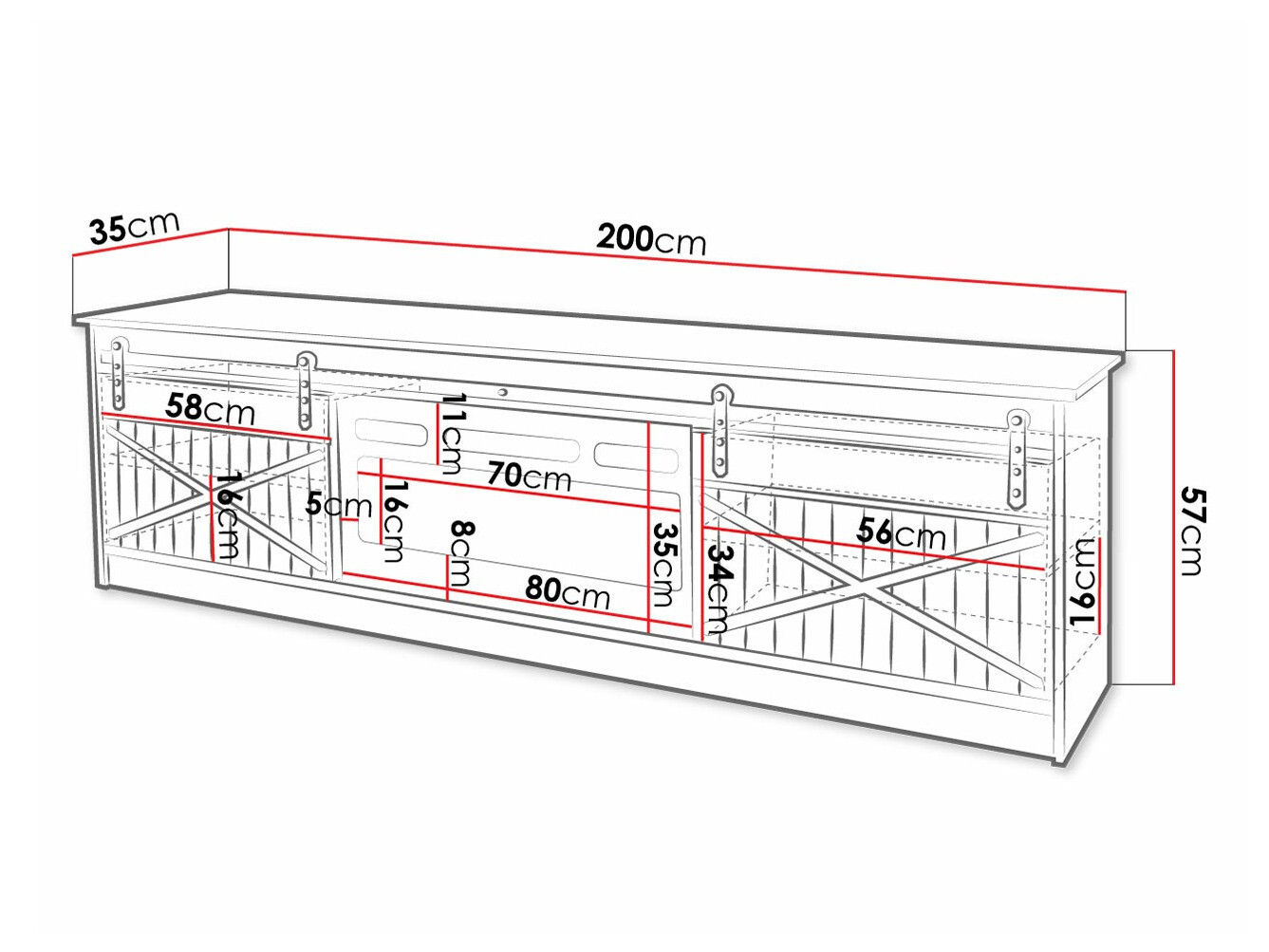 TV-taso Charlotte 165 (Wotan tammi)