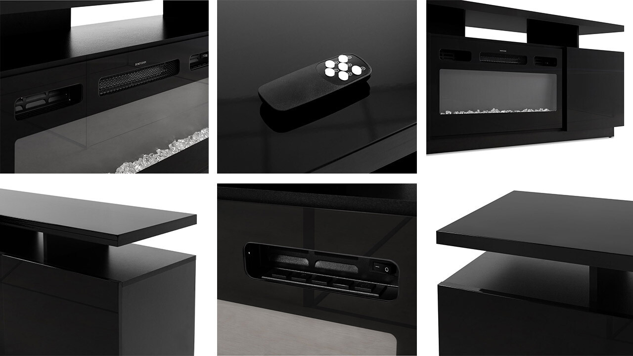 TV-taso Figura I (Valkoinen + Kiiltävä valkoinen)