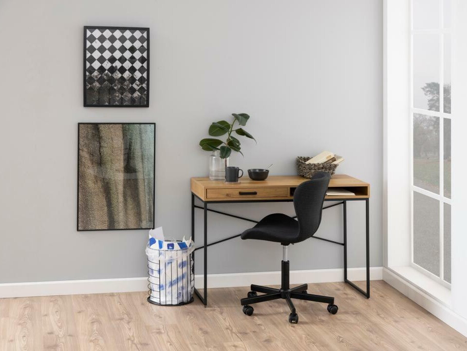 Työpöytä Norsica Sevferi 190 (Musta + Villi tammi)