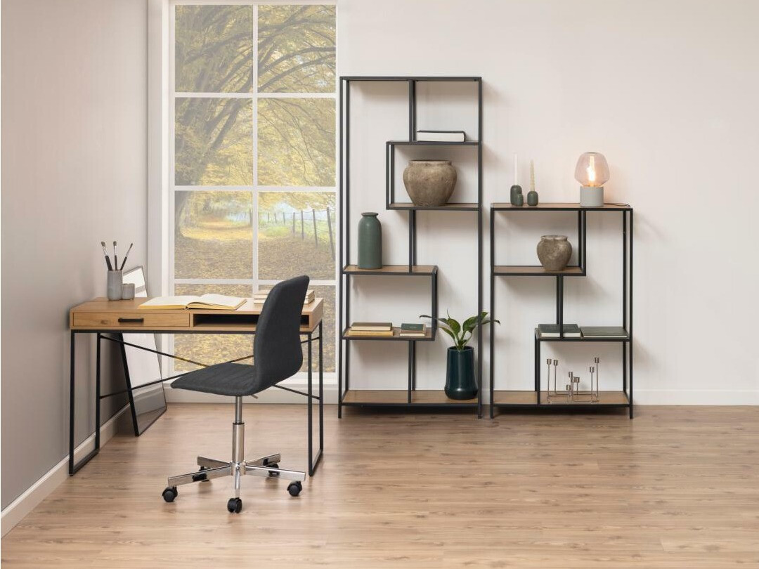 Työpöytä Norsica Sevferi 190 (Musta + Villi tammi)