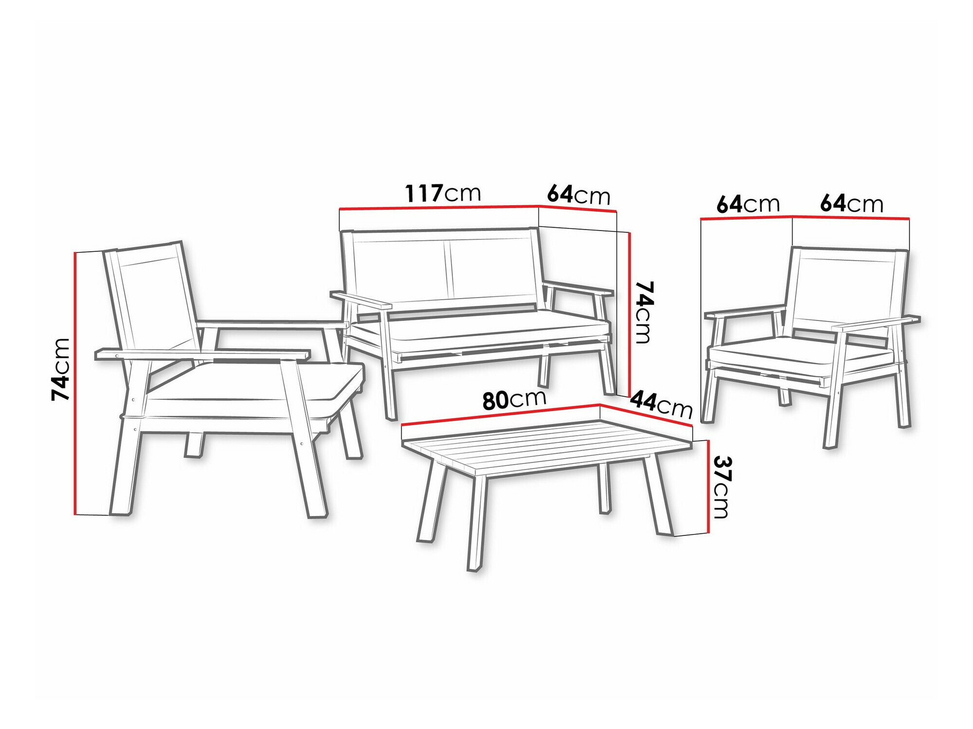 Ulkokalustesetti Lecter
