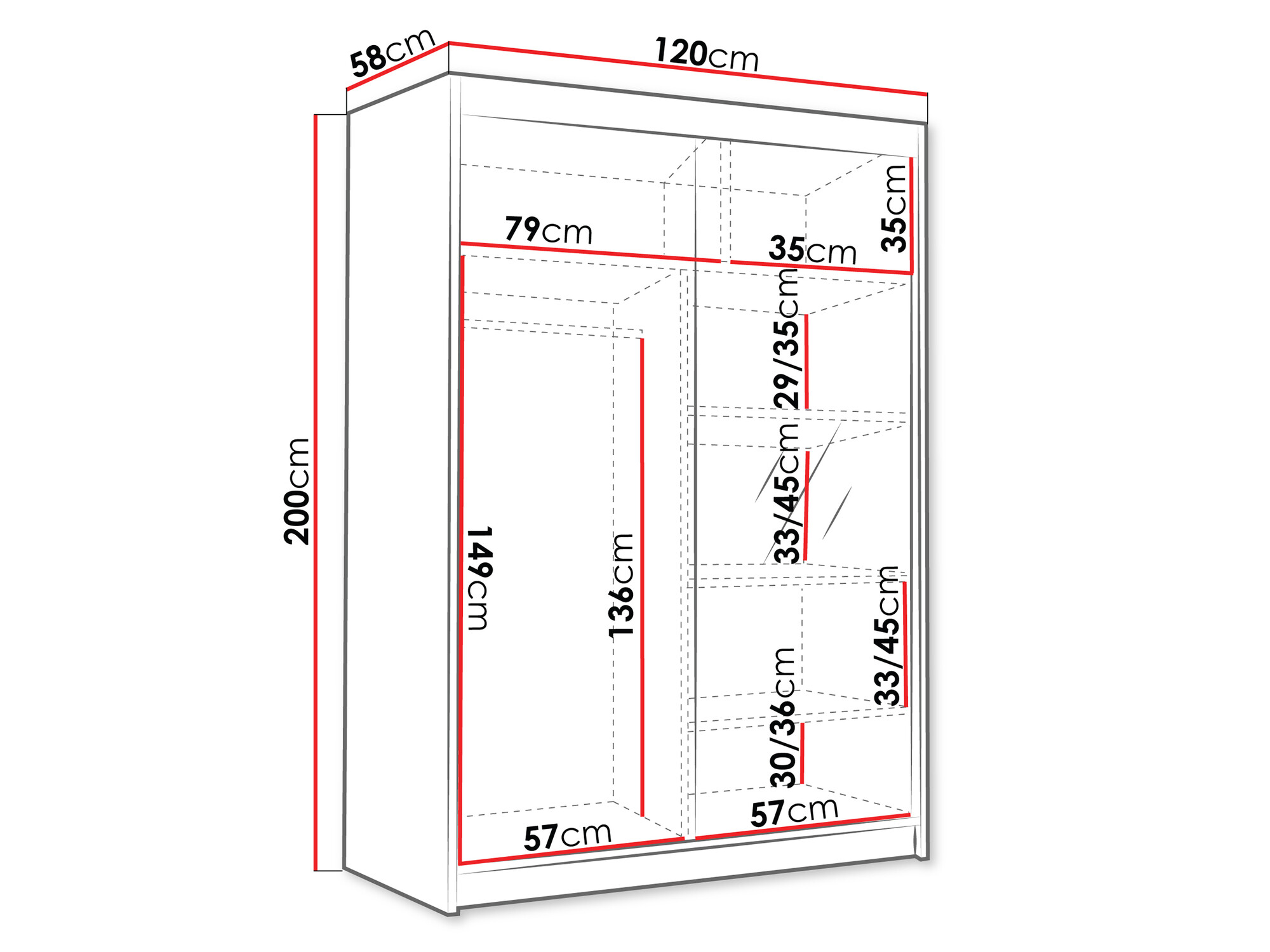 Vaatekaappi Closico Fornix III (Kashmir)
