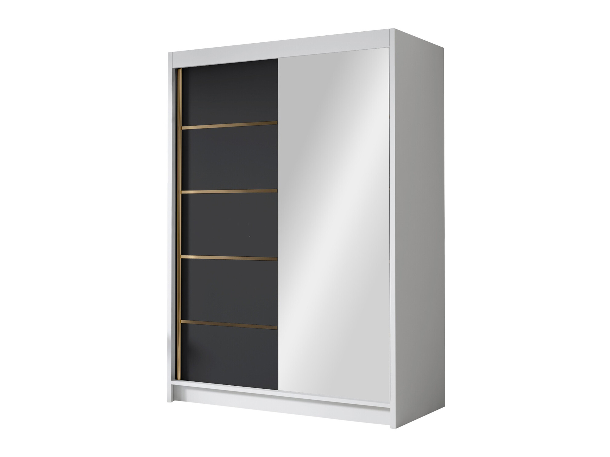 Vaatekaappi Closico Fornix III (Valkoinen + Musta)