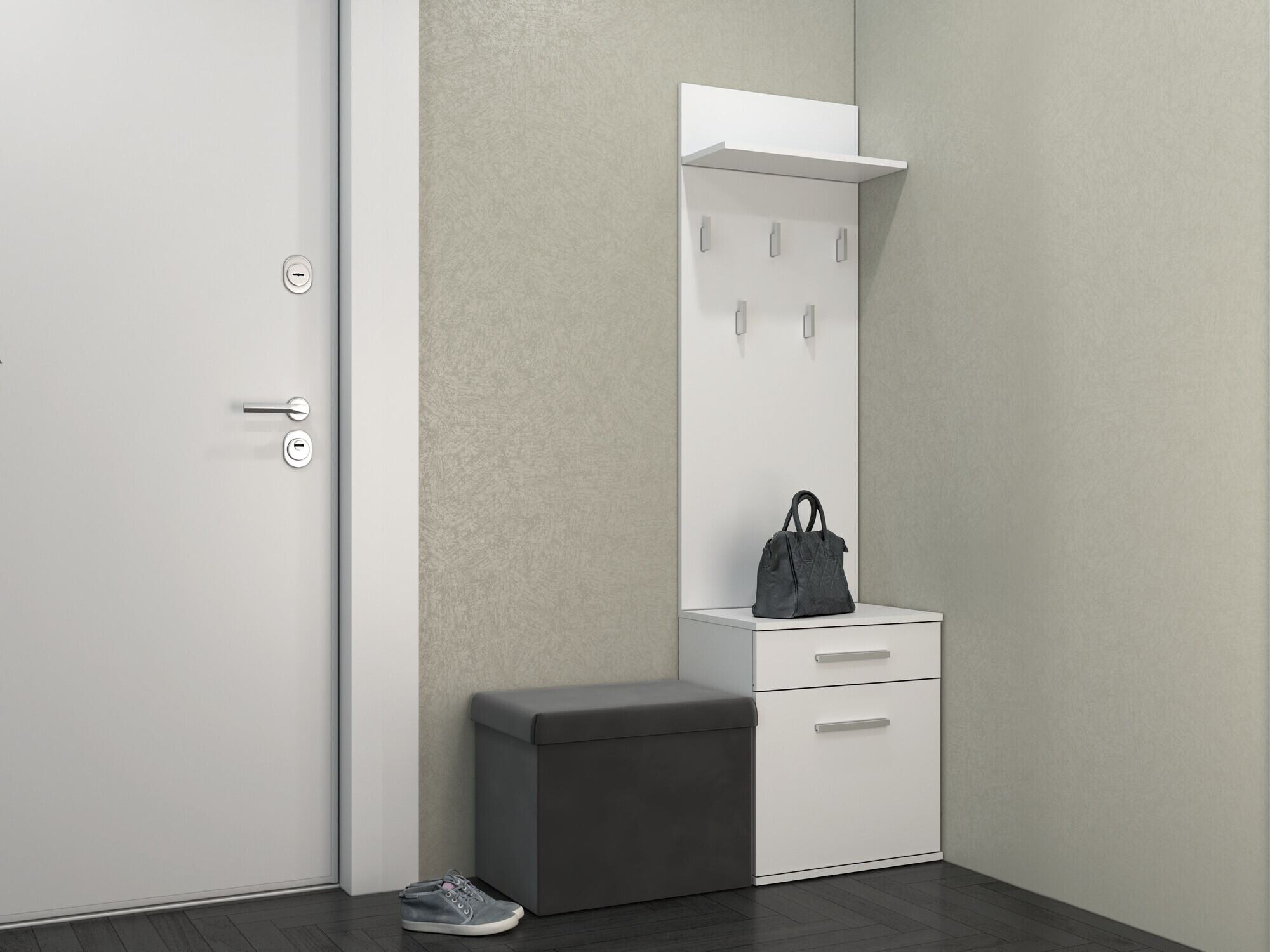 Eteissetti Mandeville 129 (Matta valkoinen)