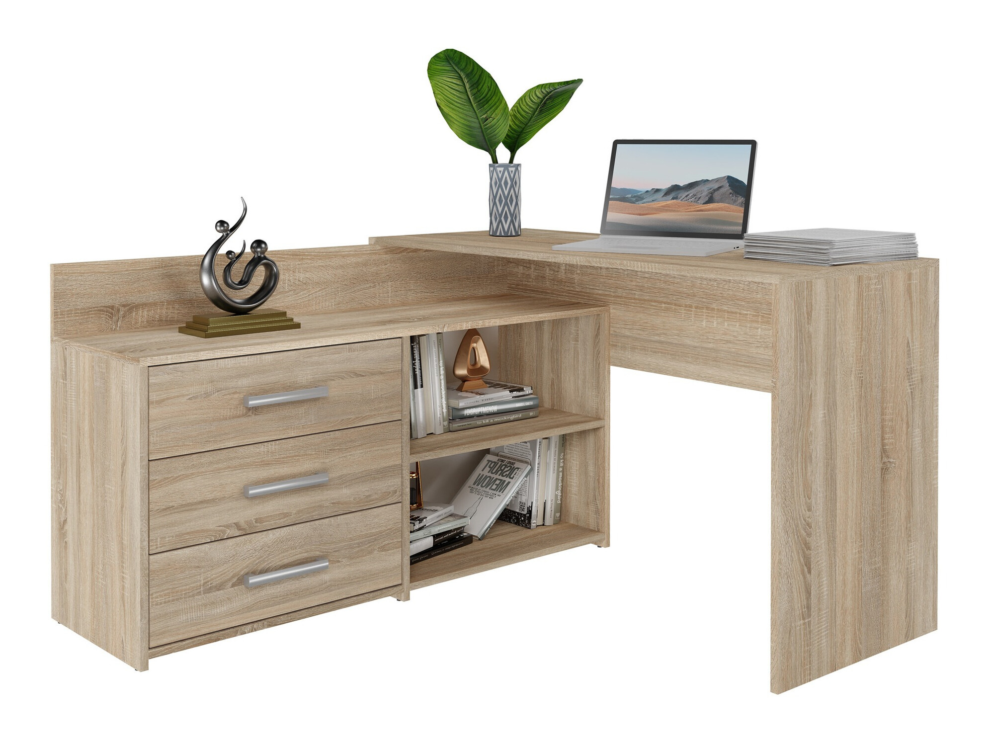 Kulmapöytä Mandeville 131 (Sonoma-tammi)