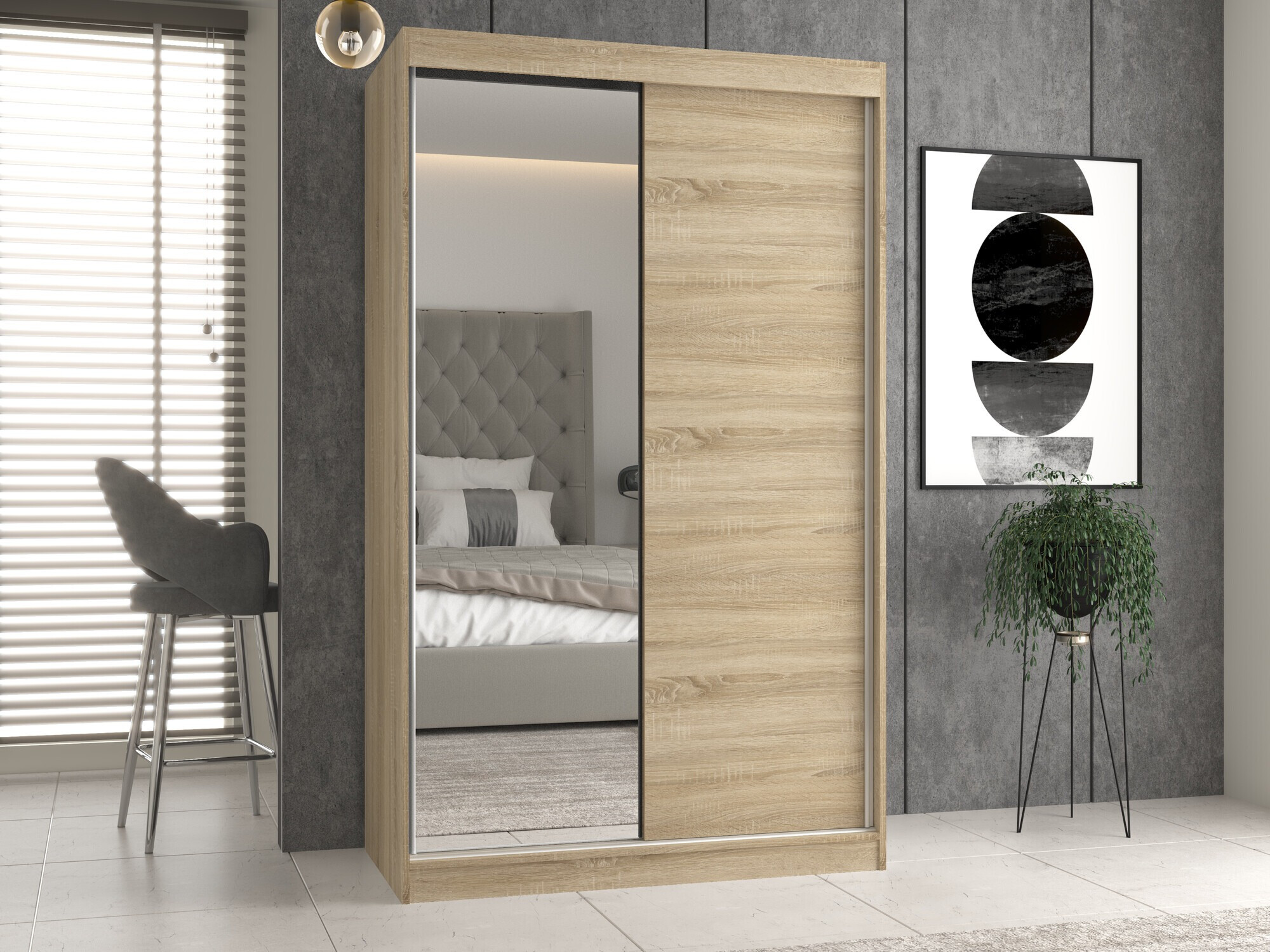 Vaatekaappi Mandeville 155 (Sonoma-tammi)