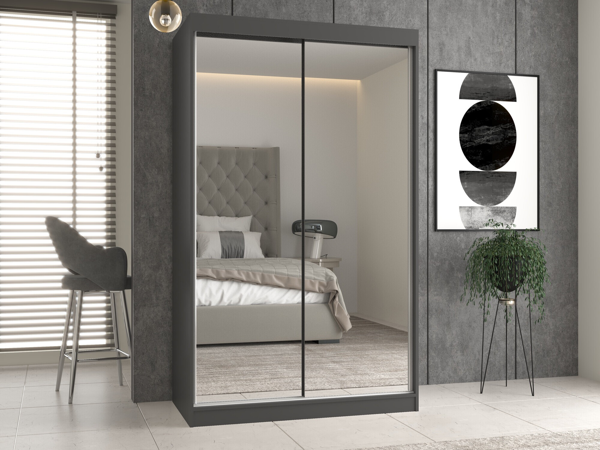 Vaatekaappi Mandeville 158 (Antrasiitti)