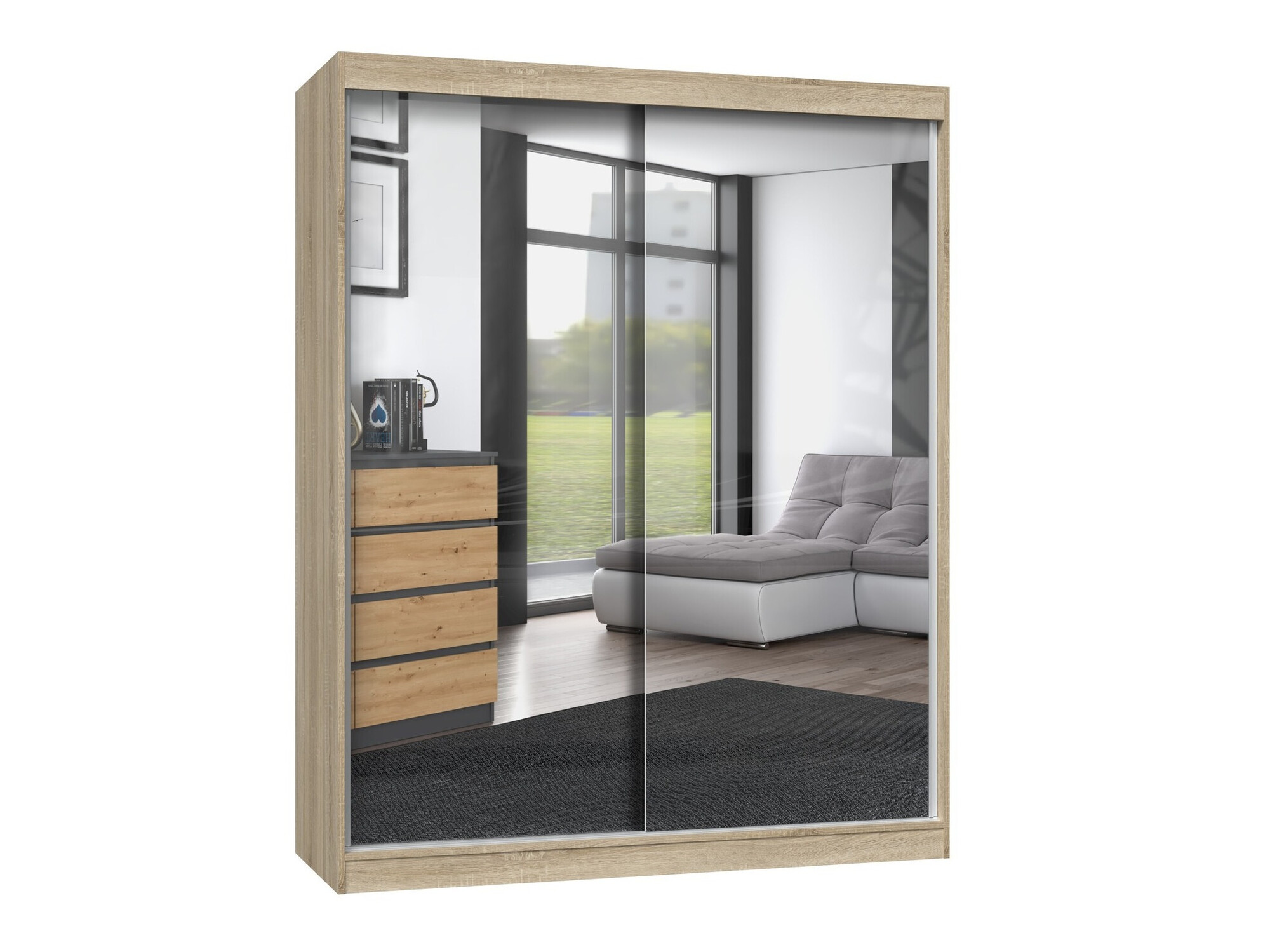 Vaatekaappi Mandeville 165 (Sonoma-tammi)