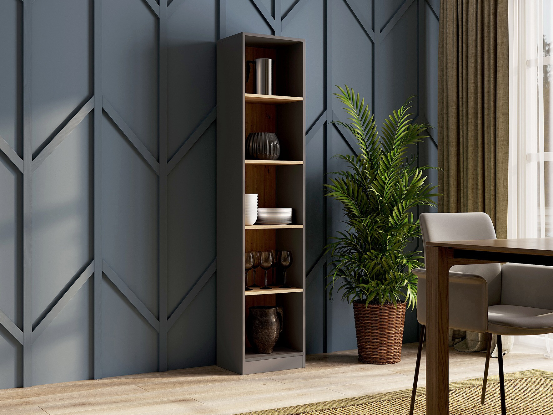 Hylly Mandeville 183 (Antrasiitti + Artisaanitammi)