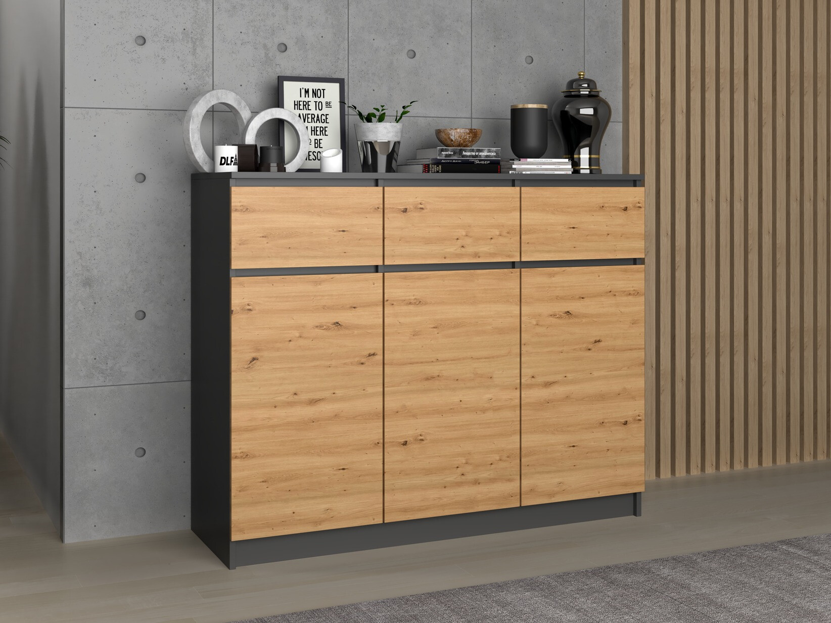 Lipasto Elbvelu 115 (Antrasiitti + Artisaanitammi)