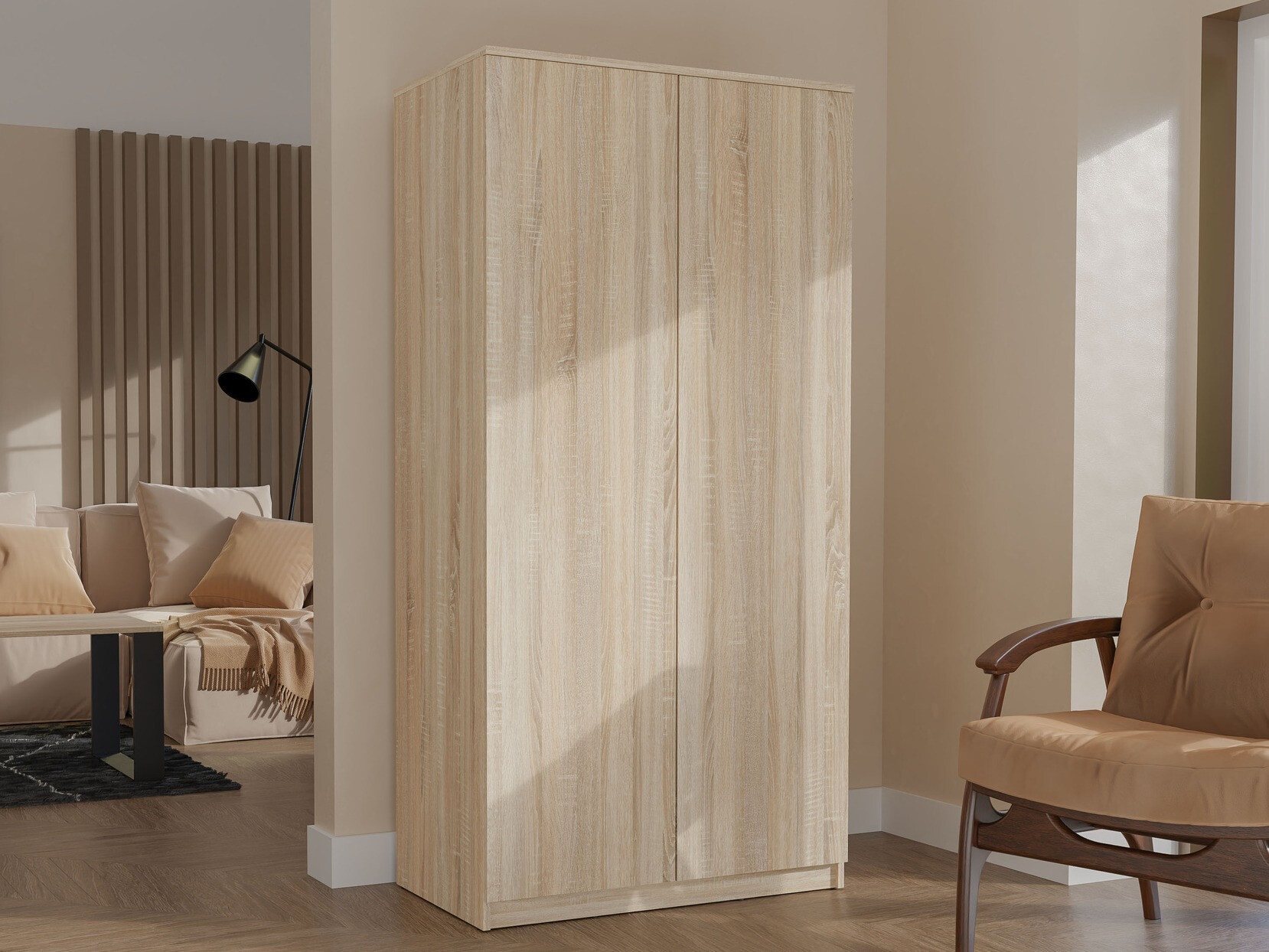 Vaatekaappi Elbvelu 117 (Sonoma-tammi)