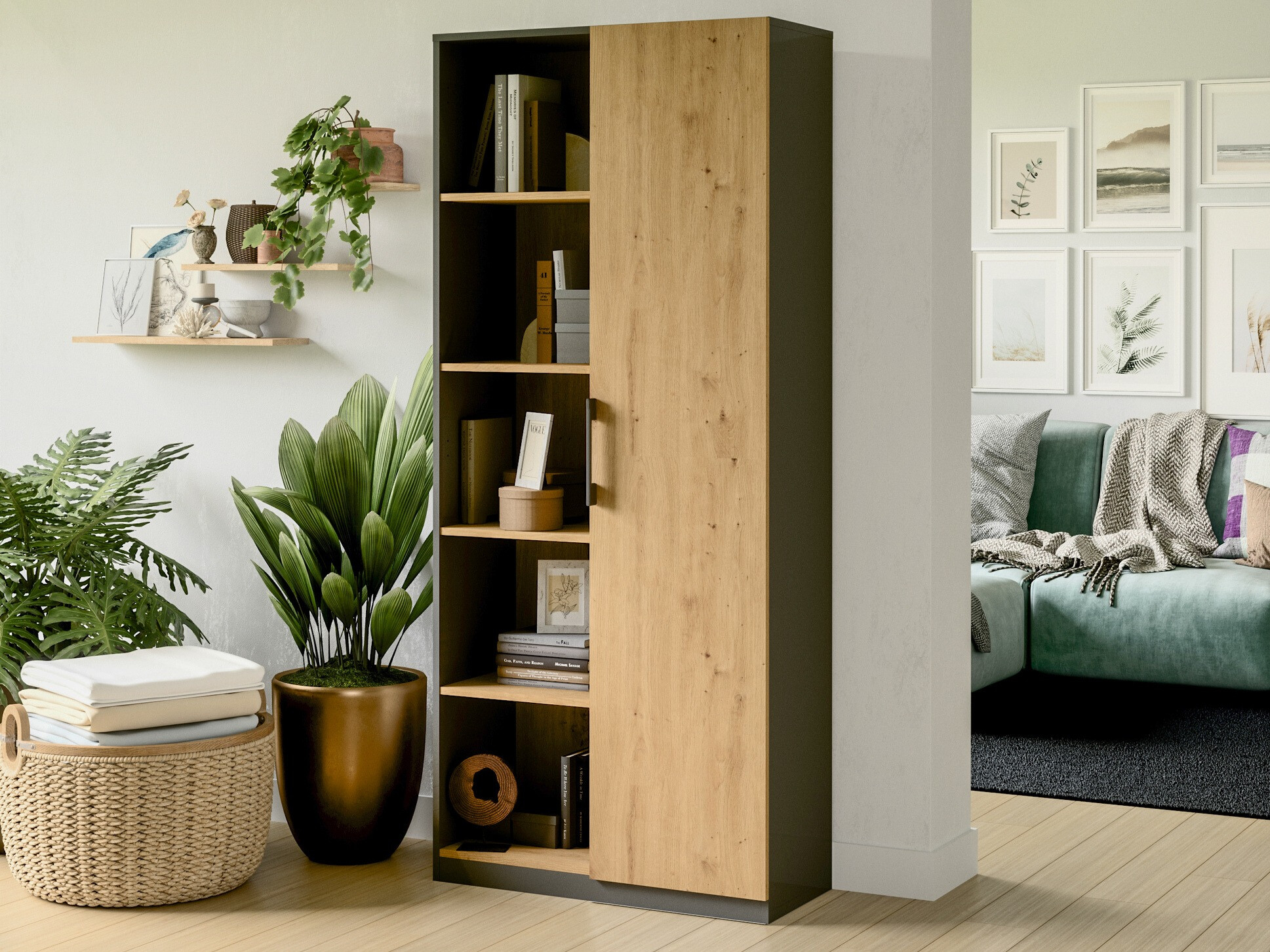 Hylly Elbvelu 122 (Antrasiitti + Artisaanitammi)