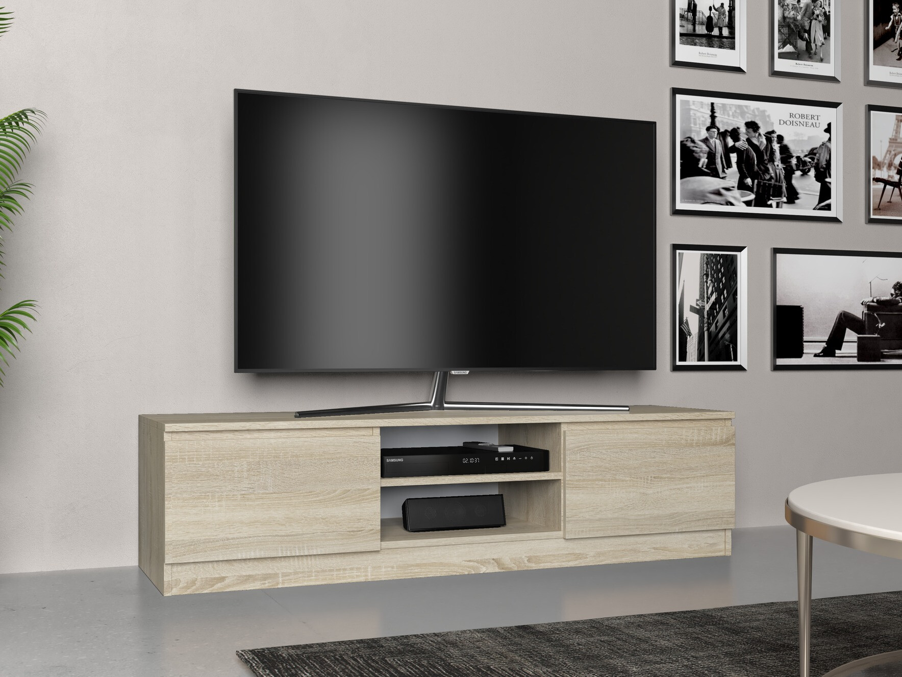 TV-taso Elbvelu 125 (Sonoma-tammi)