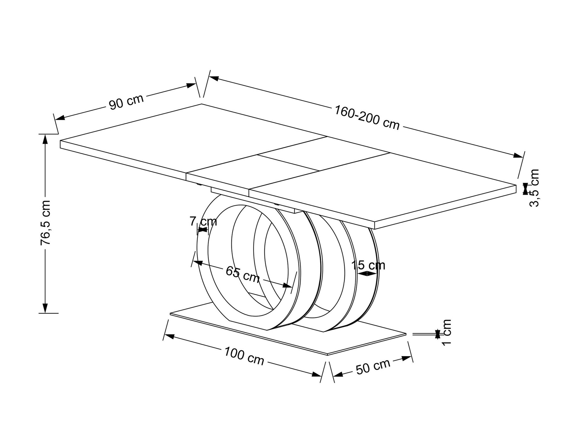 Pöytä Houston Otium
